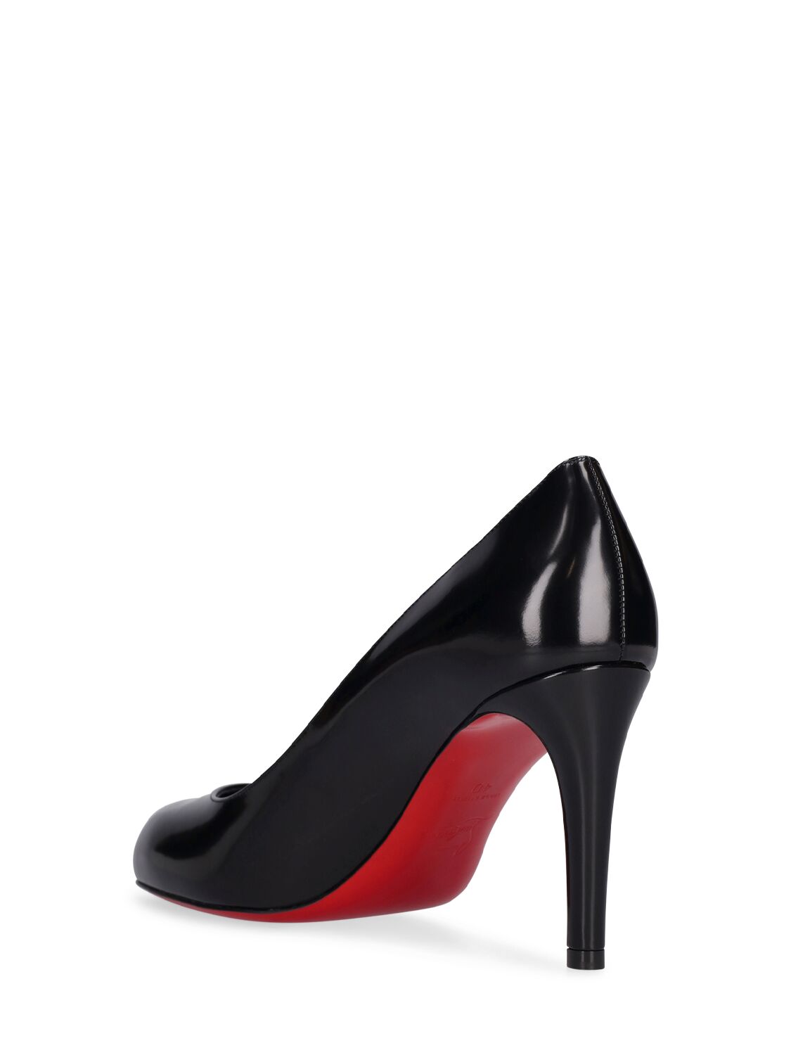 Shop Christian Louboutin 85mm Pumppie Leather Pumps In Black