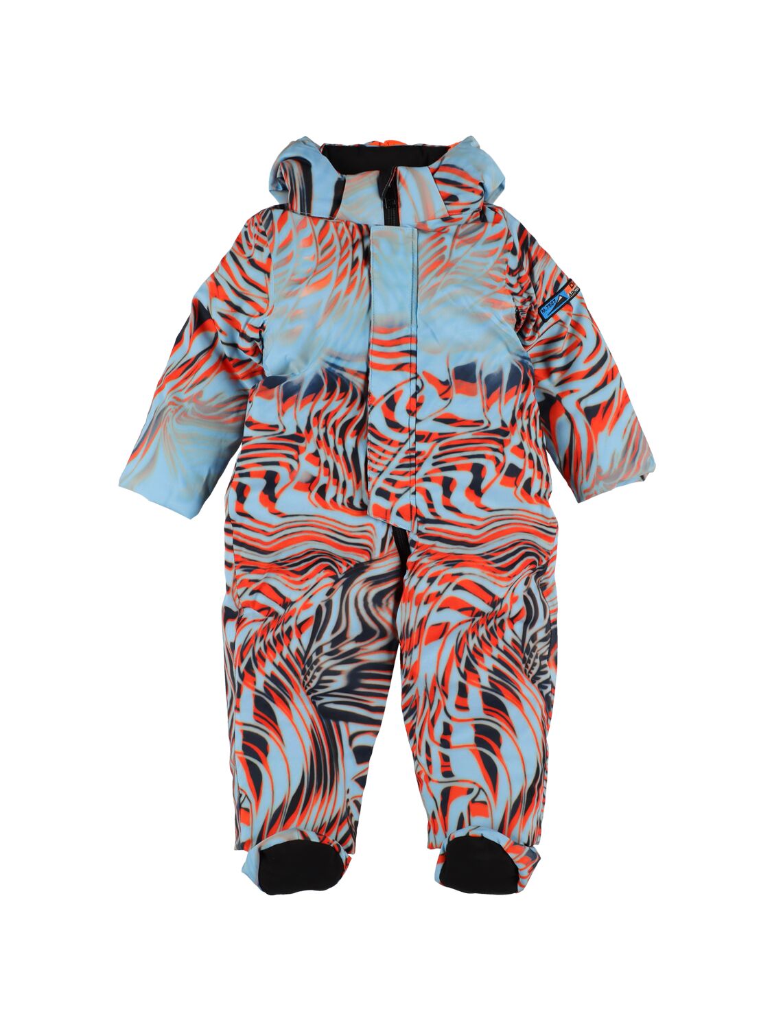 Diesel Babies' Jetigreb-ski Dungarees  Optical Allover Pattern Ski Suit In Lighblue,orange