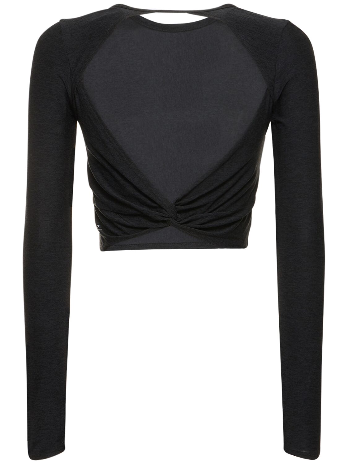 Shop Beyond Yoga Sunrise Featherweight Cropped Top In Black