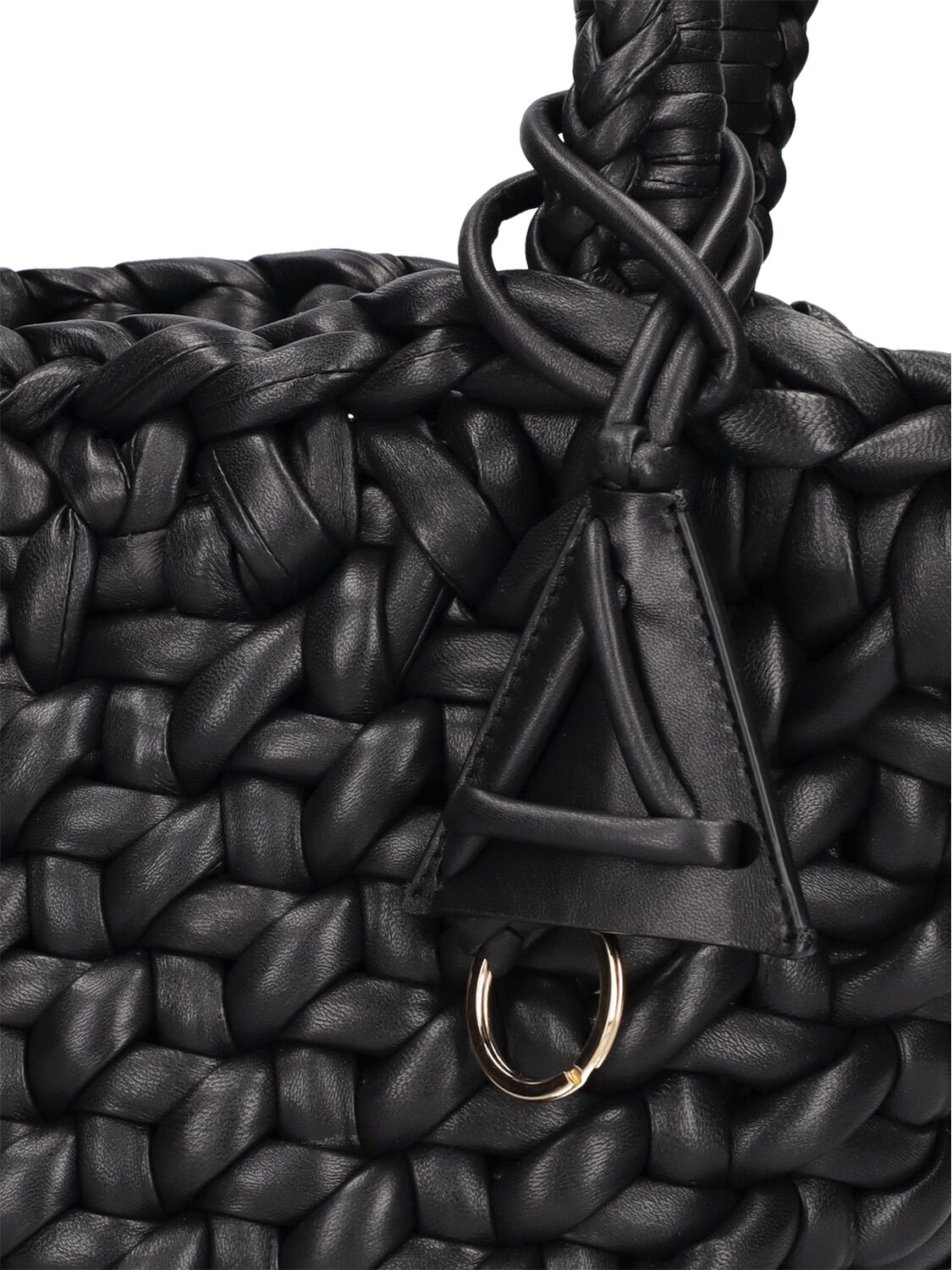 Shop Alanui Small Icon Leather Tote Bag In Black