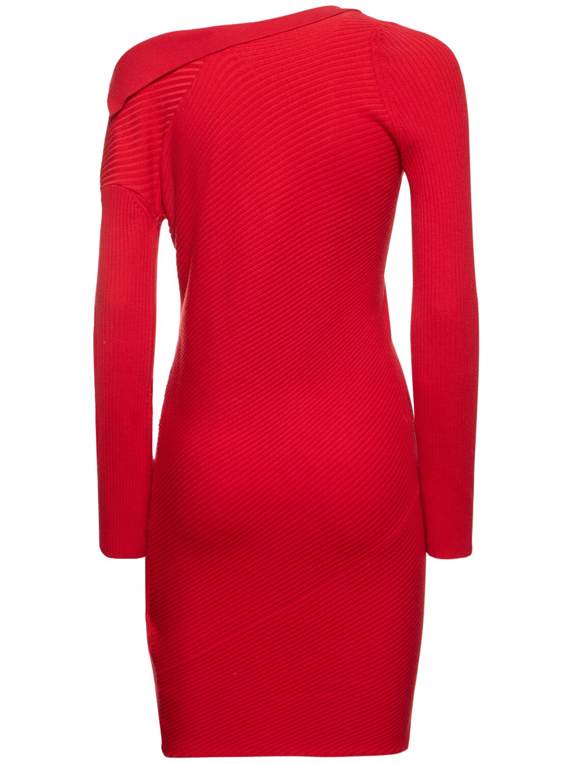 Shop Jacquemus La Robe Maille Colin Wool Blend Dress In Red