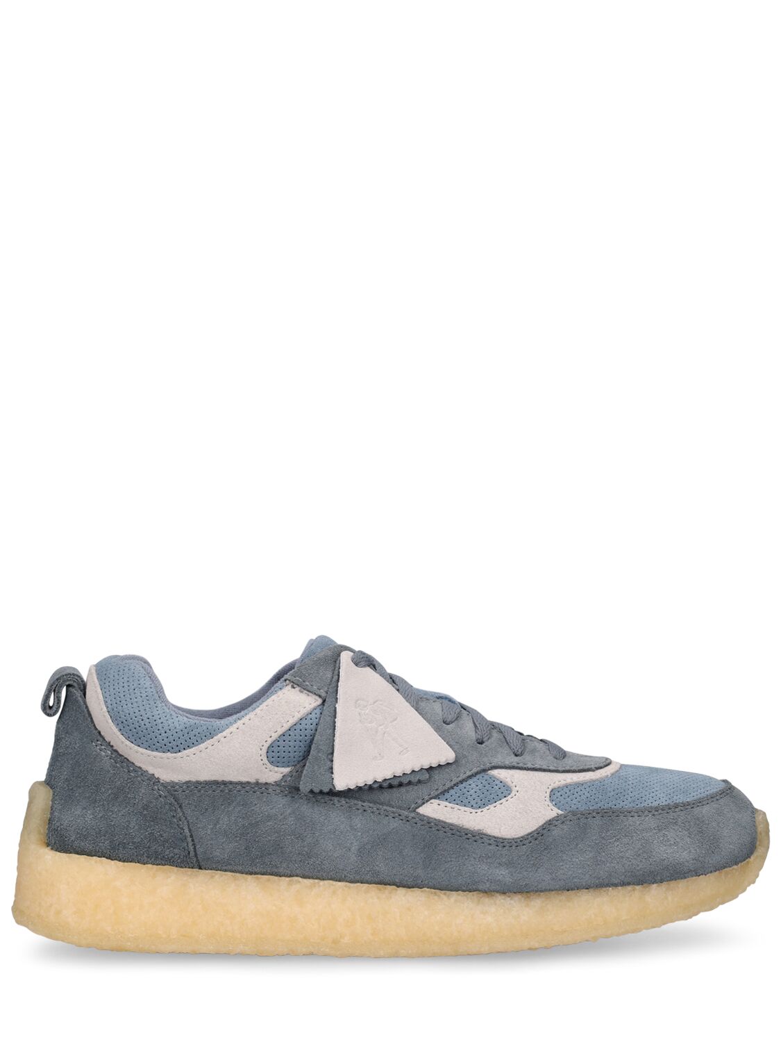 Clarks Originals Lockhill Suede Lace-up Shoes In Blue,grey