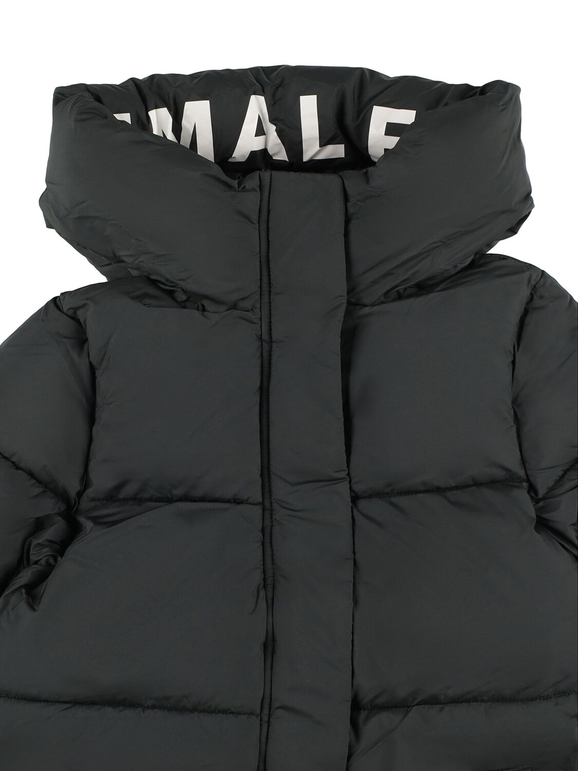 Shop Save The Duck Hooded Recycled Nylon Puffer Coat In Dark Green