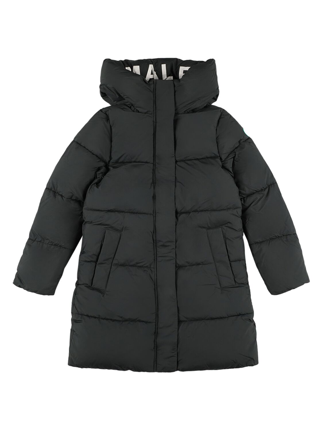 Image of Hooded Recycled Nylon Puffer Coat