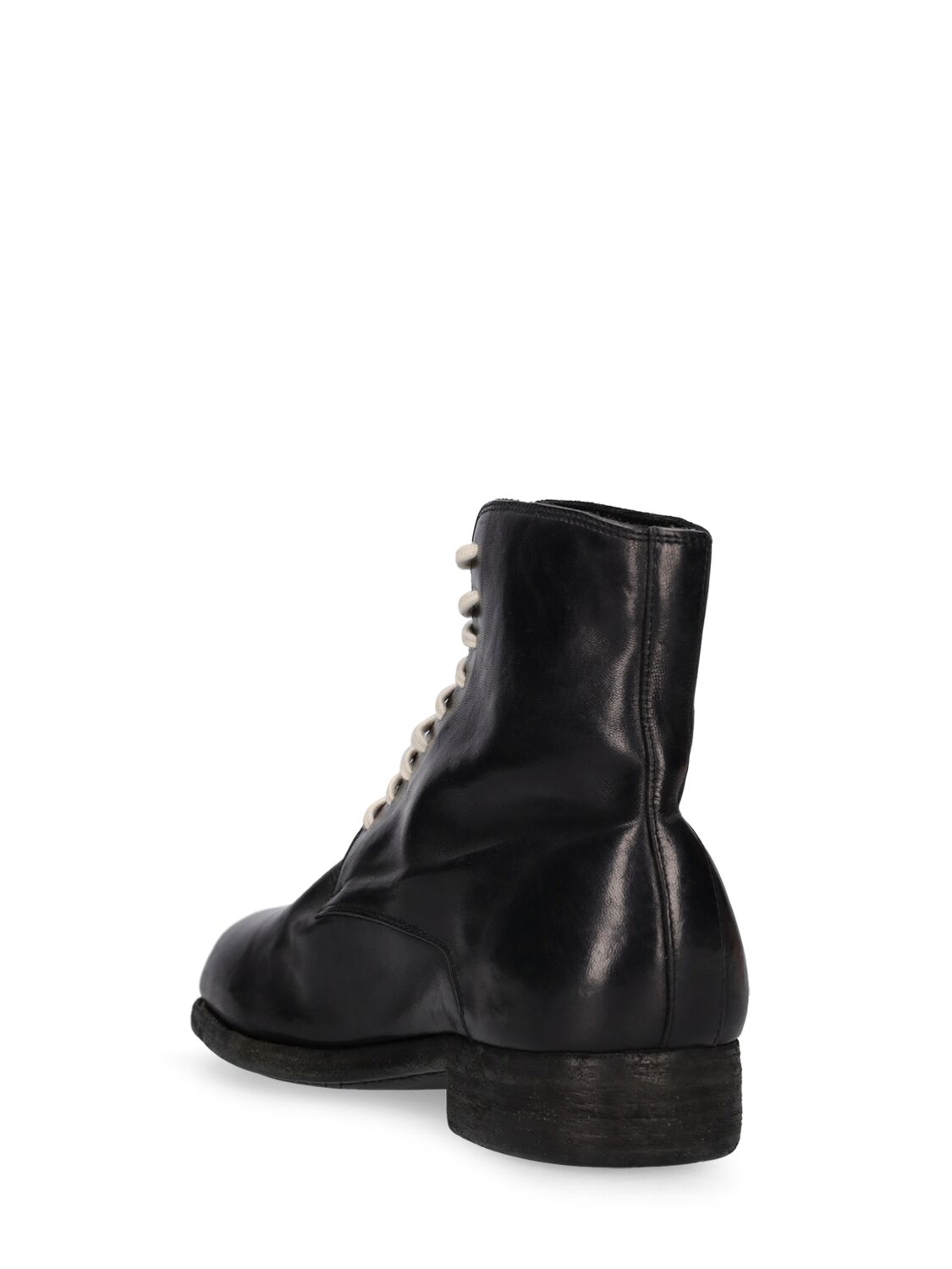 Shop Guidi 115 Leather Lace-up Boots In Black