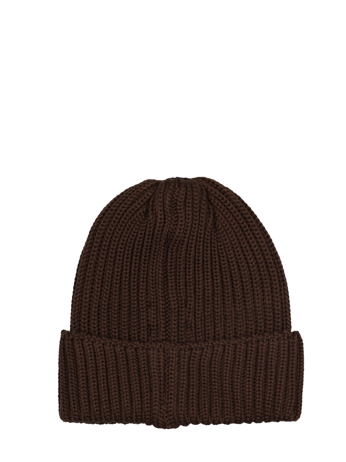 Shop Needles Logo Wool Knit Hat In Brown