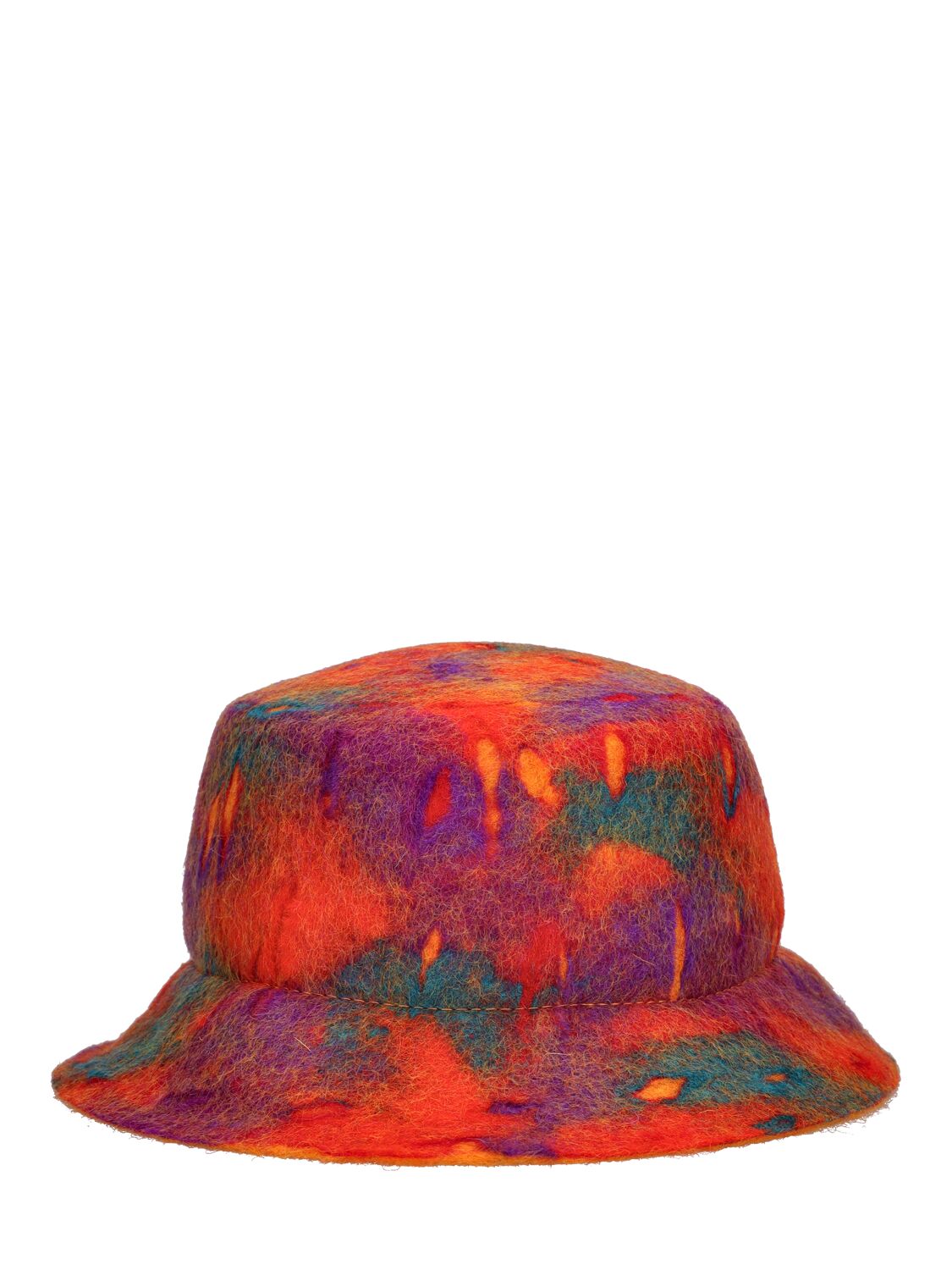 Zegna X The Elder Statesman Wool Felt Bucket Hat In Orange