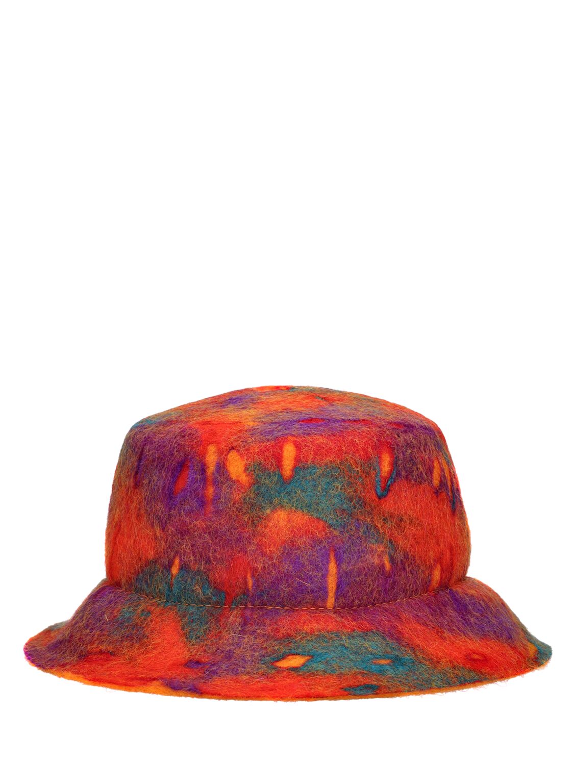 Shop Zegna X The Elder Statesman Wool Felt Bucket Hat In Orange