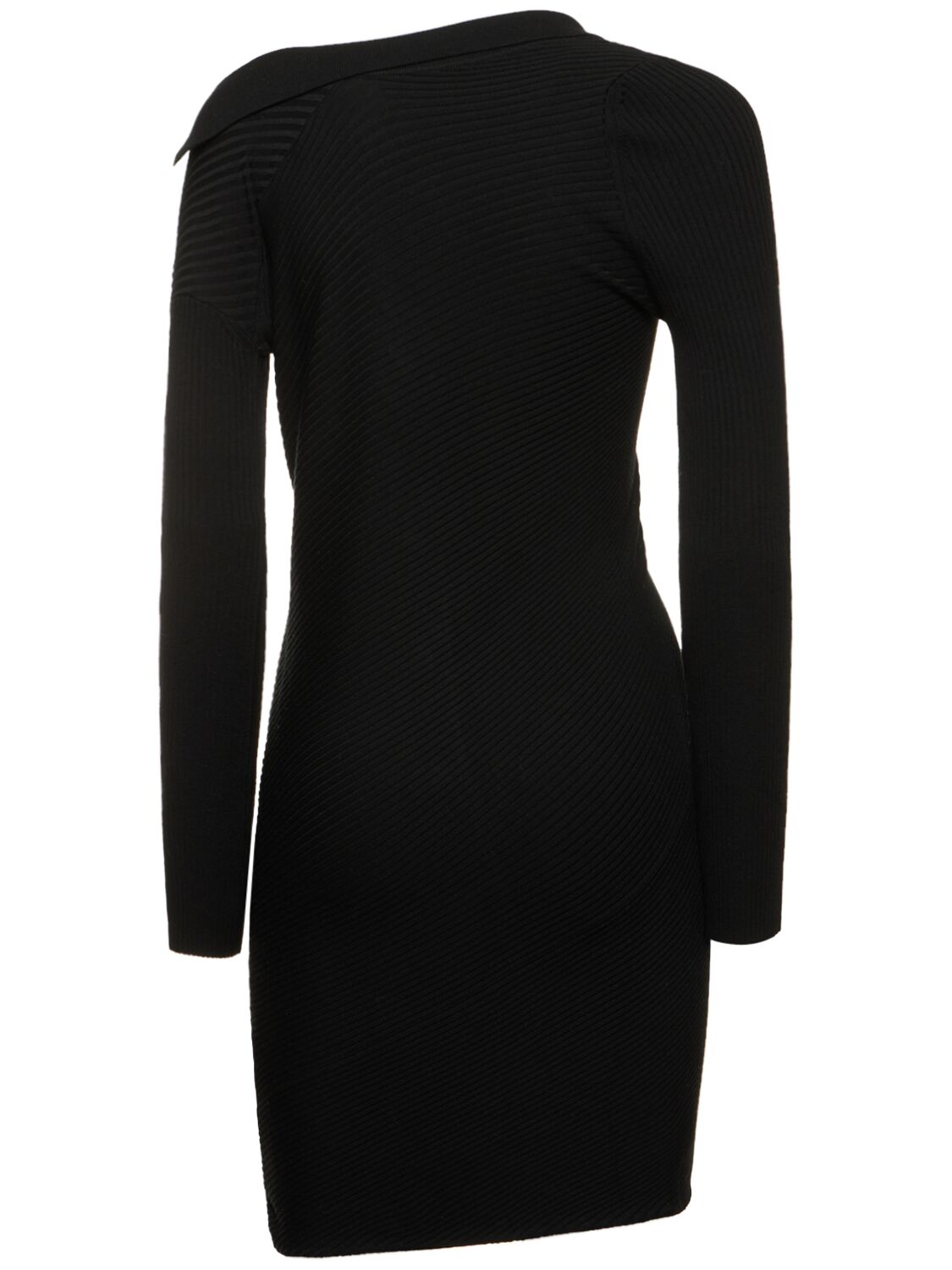 Shop Jacquemus La Robe Maille Colin Wool Blend Dress In Black