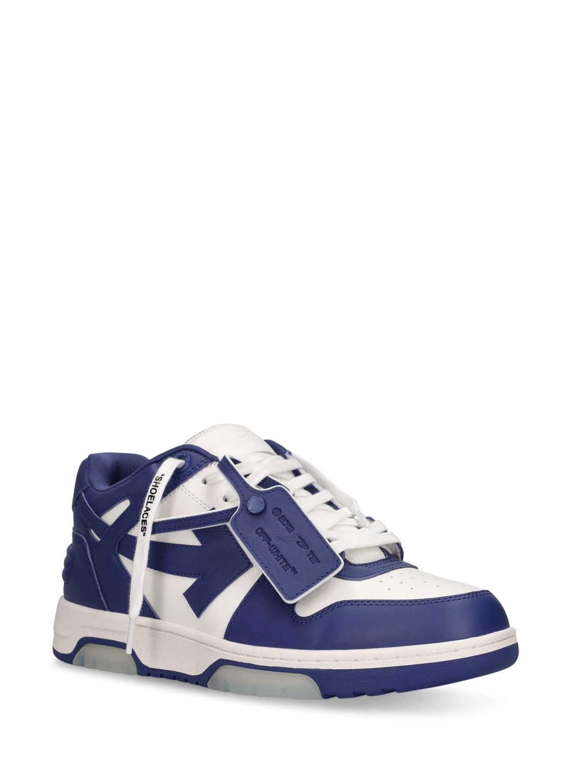 Shop Off-white Out Of Office Leather Sneakers In Purple,white