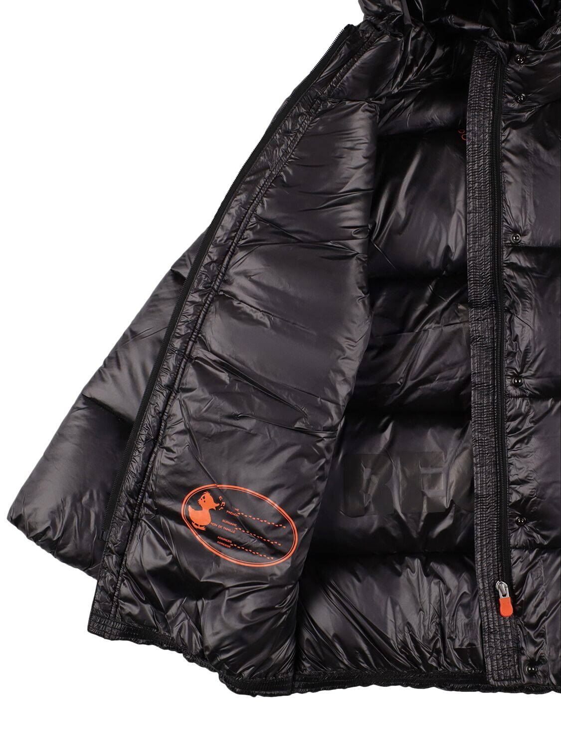 Shop Save The Duck Hooded Nylon Puffer Jacket In Black