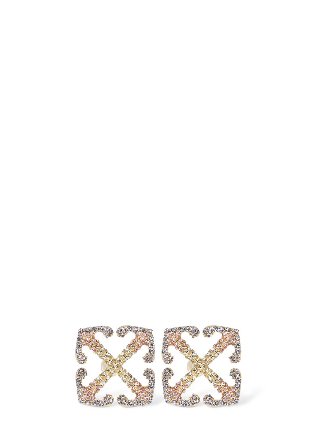 Degradé Mini Embellished Brass Earrings – WOMEN > JEWELRY & WATCHES > EARRINGS