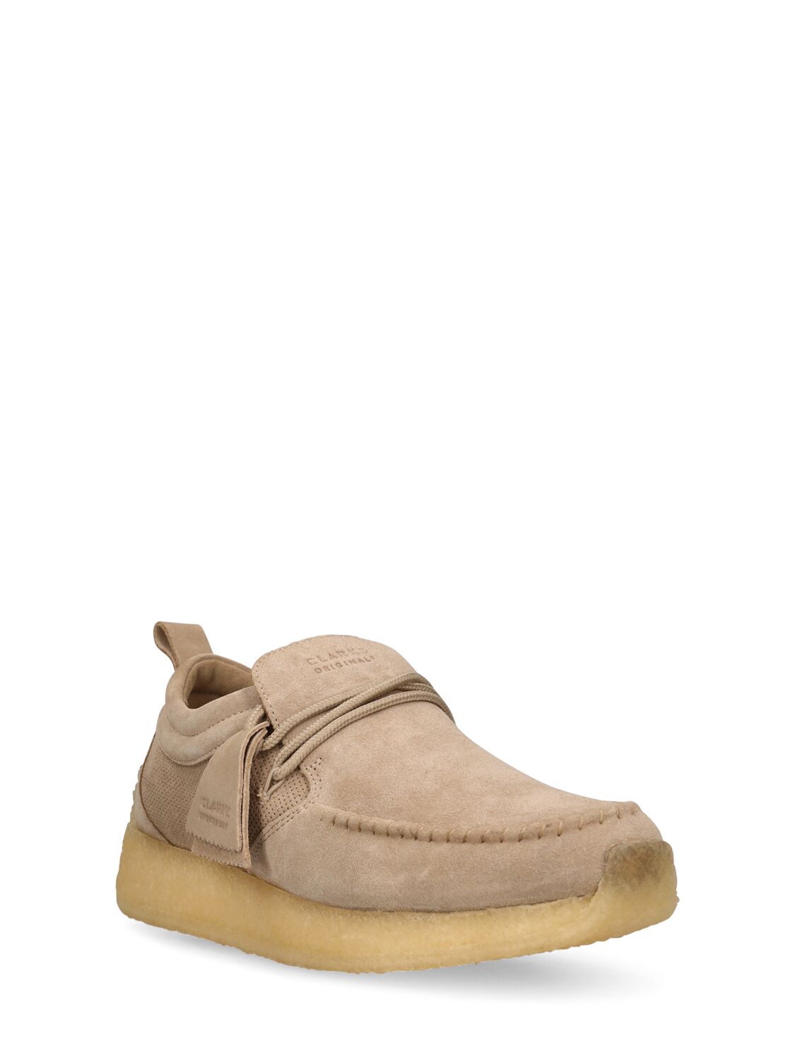 Shop Clarks Originals Maycliffe Suede Lace-up Shoes In Light Sand