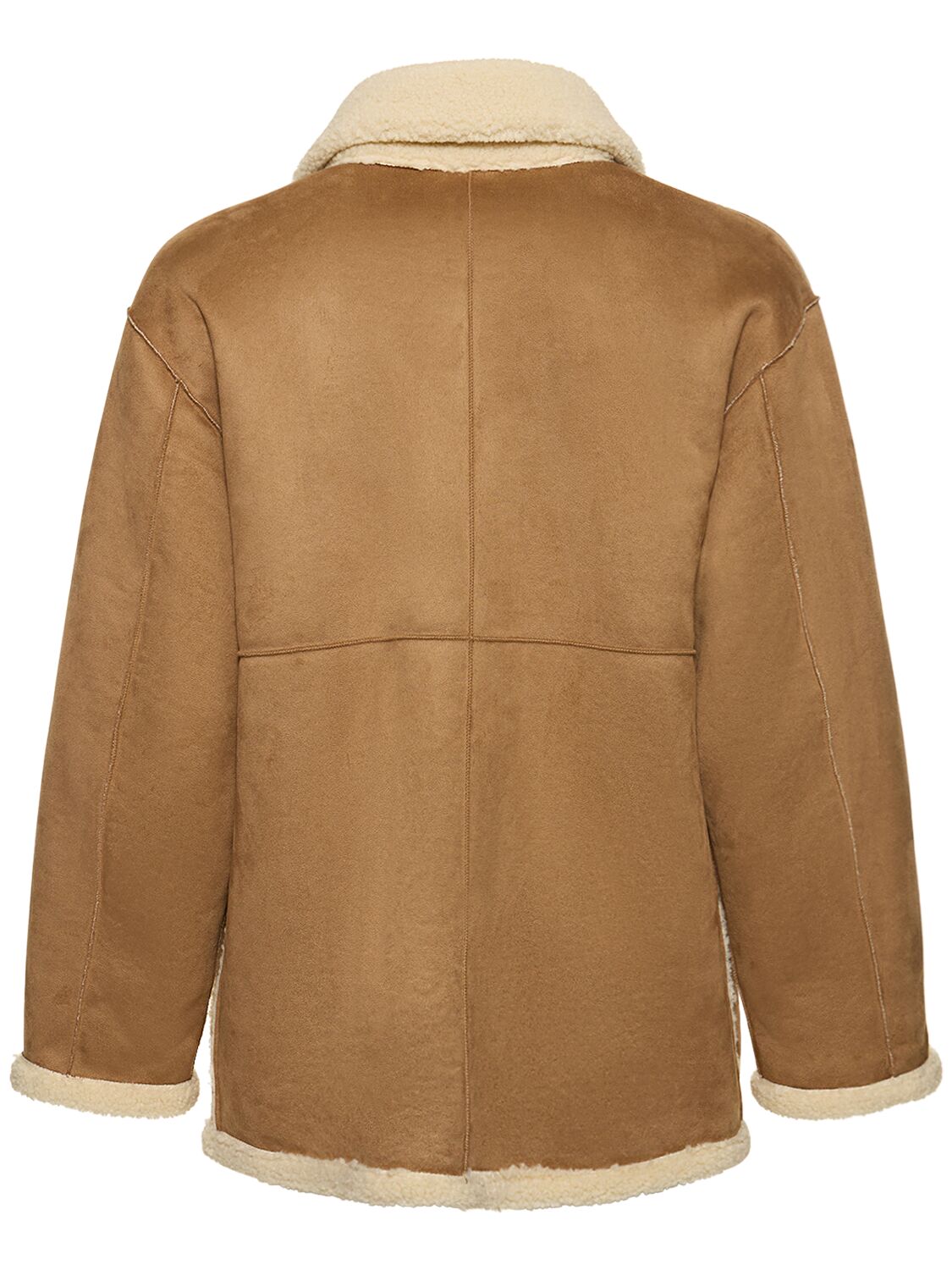 Shop Dunst Unisex Reversible Shearling Jacket In Brown