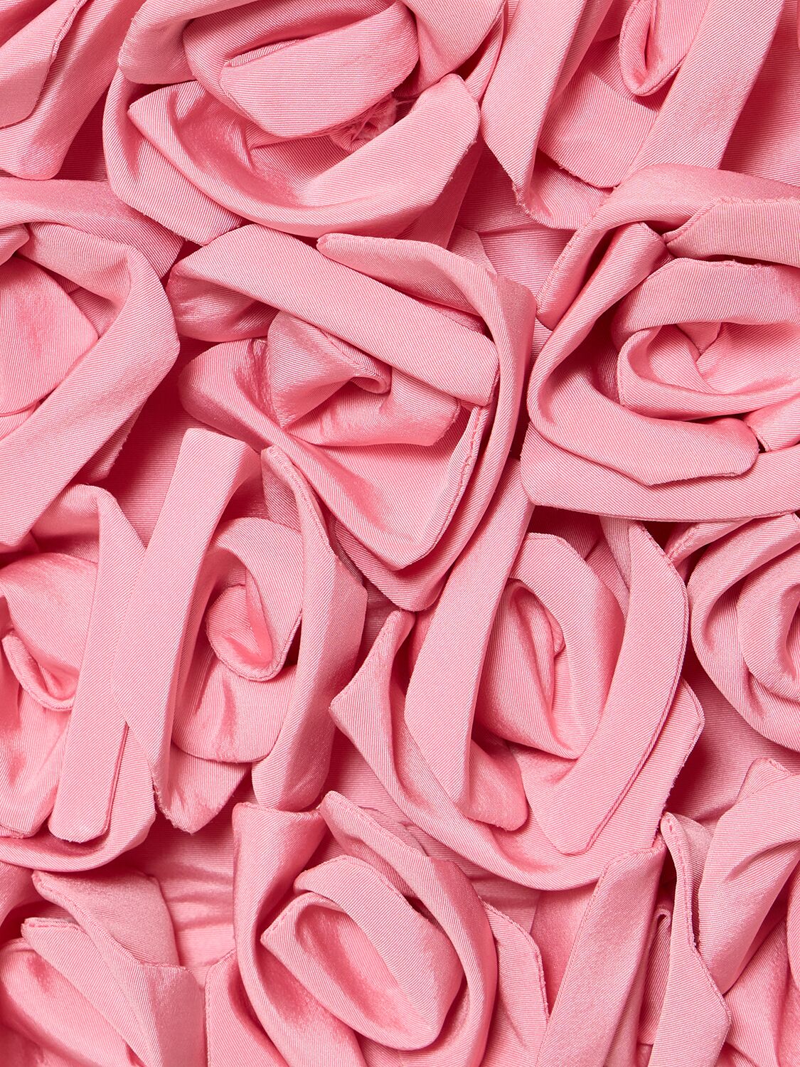 Valentino Silk Mini Skirt W/ Rose Appliqués In Pink