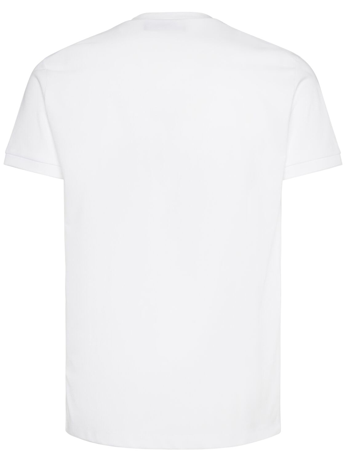 Shop Dsquared2 Printed Cotton Jersey T-shirt In White