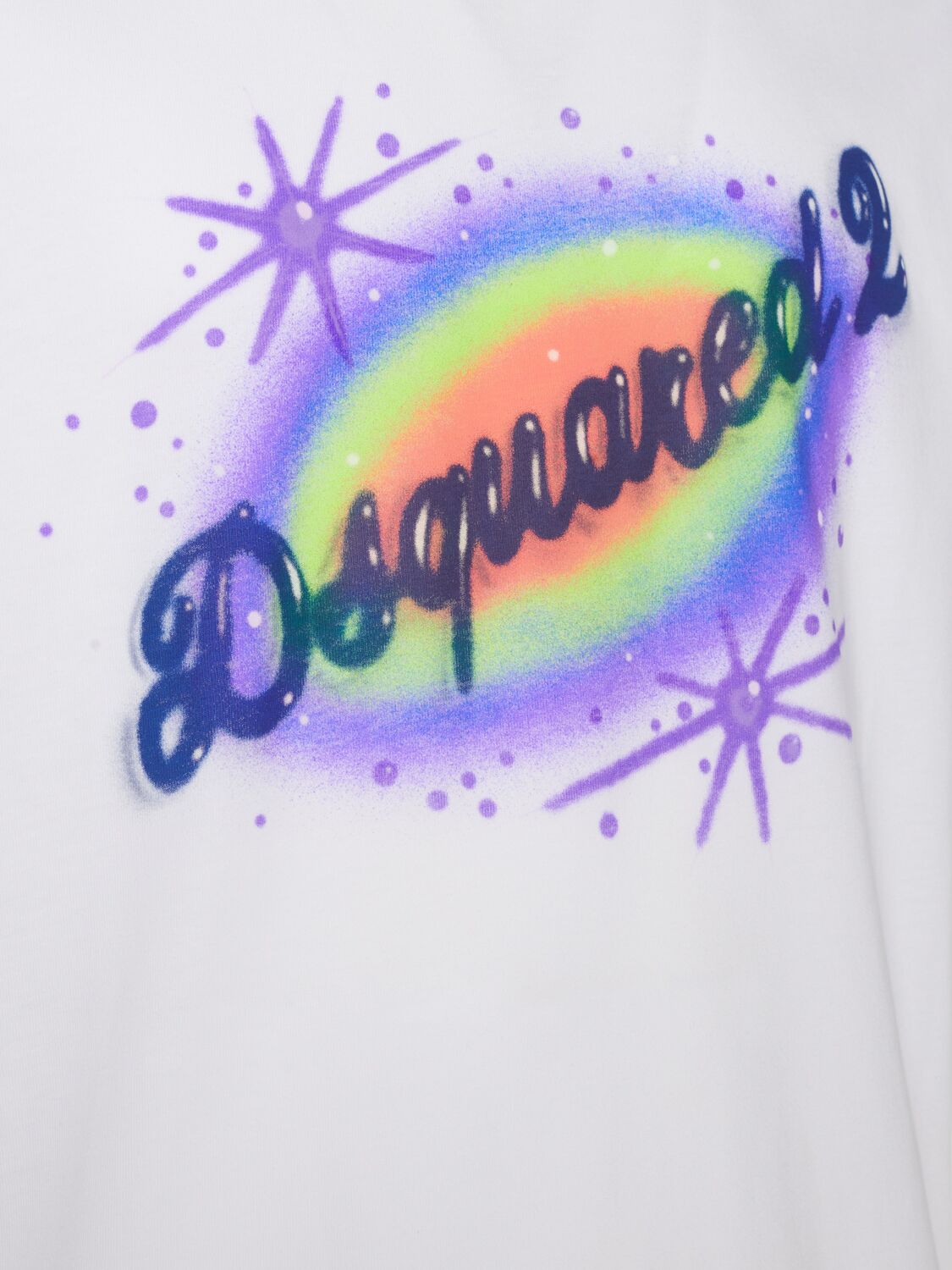 Shop Dsquared2 Printed Cotton Jersey T-shirt In White