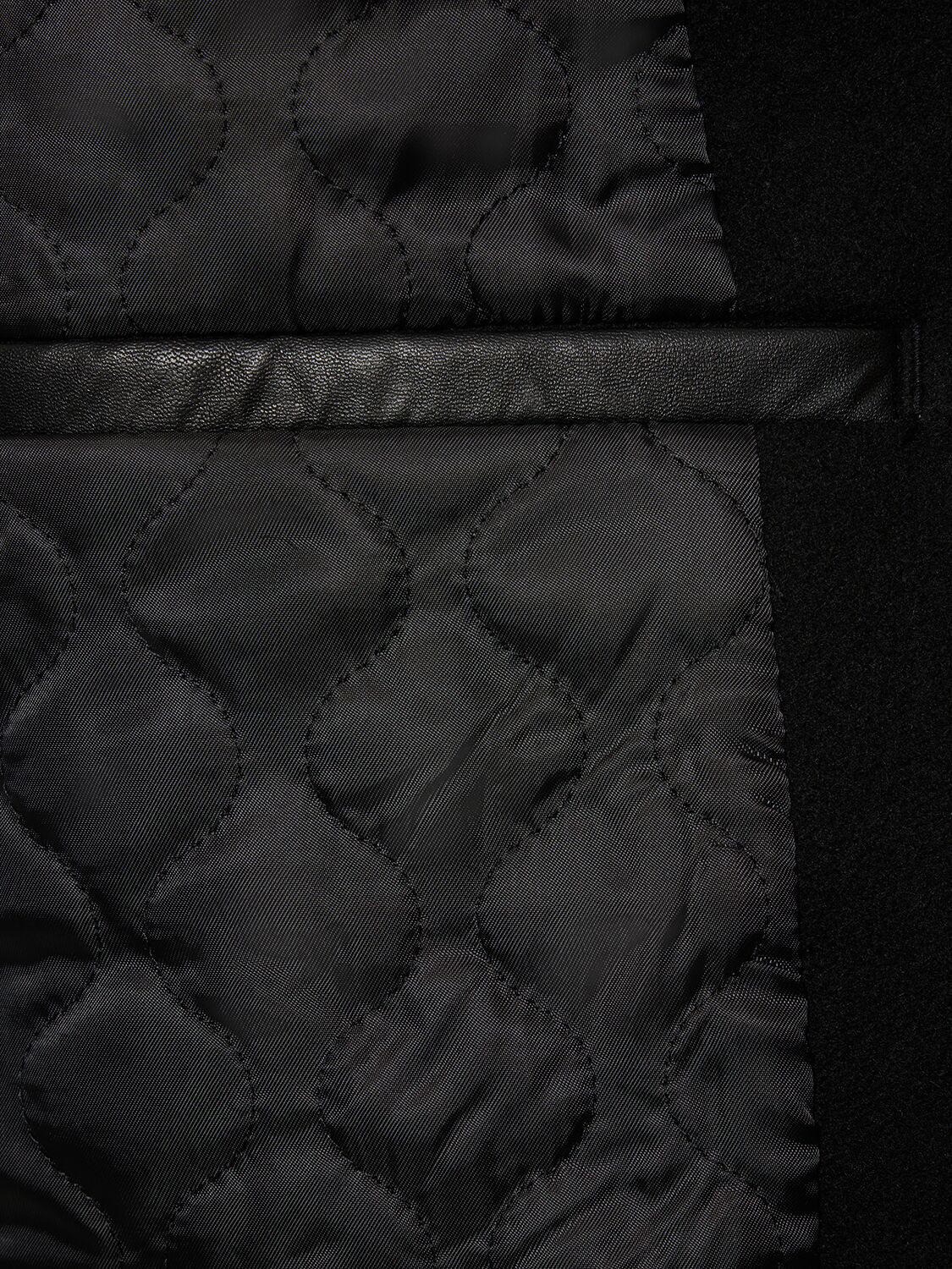 Shop Dunst Unisex Wool Varsity Jacket In Black