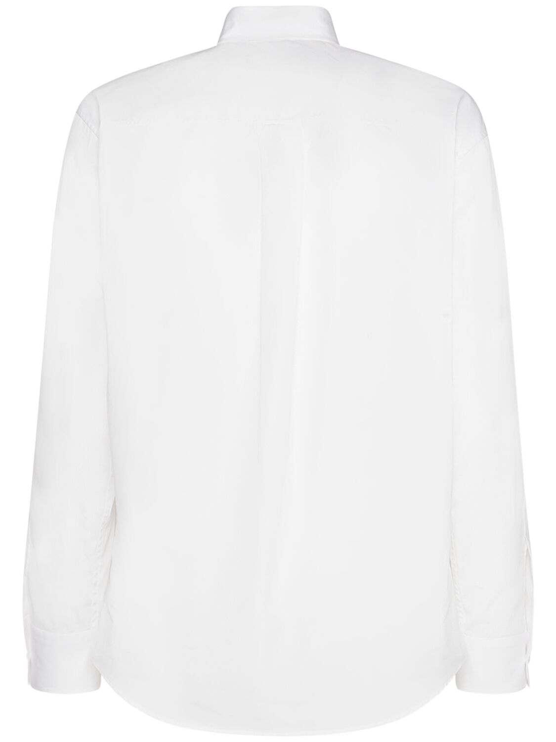 Shop Dsquared2 Printed Cotton Poplin Shirt In White