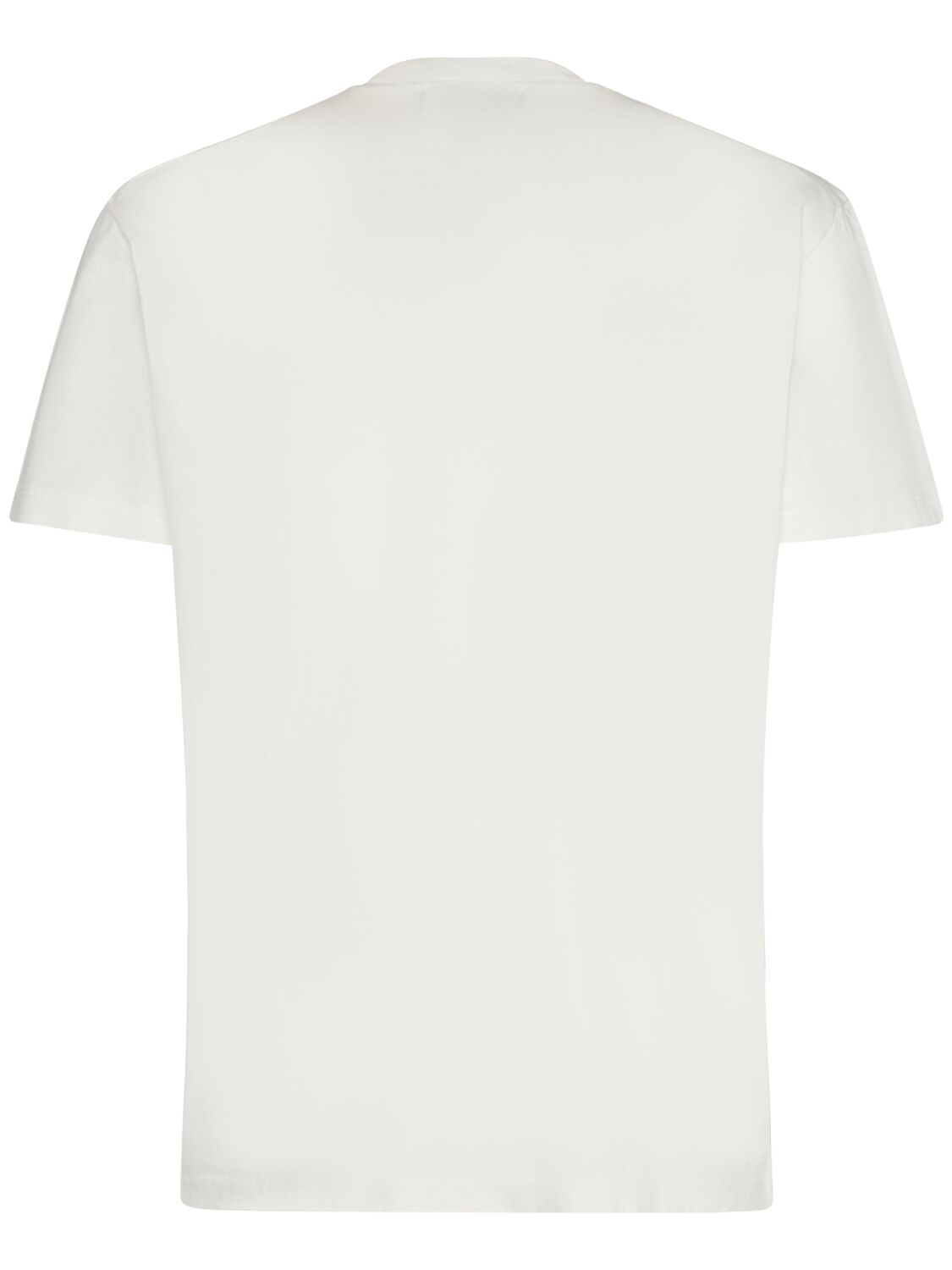 Shop Dsquared2 Printed Cotton Jersey T-shirt In Off White