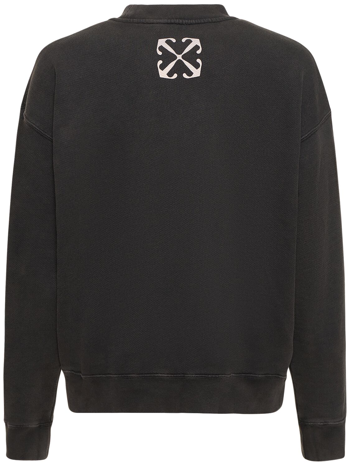 Shop Off-white S.matthew Printed Cotton Sweatshirt In Black,multi