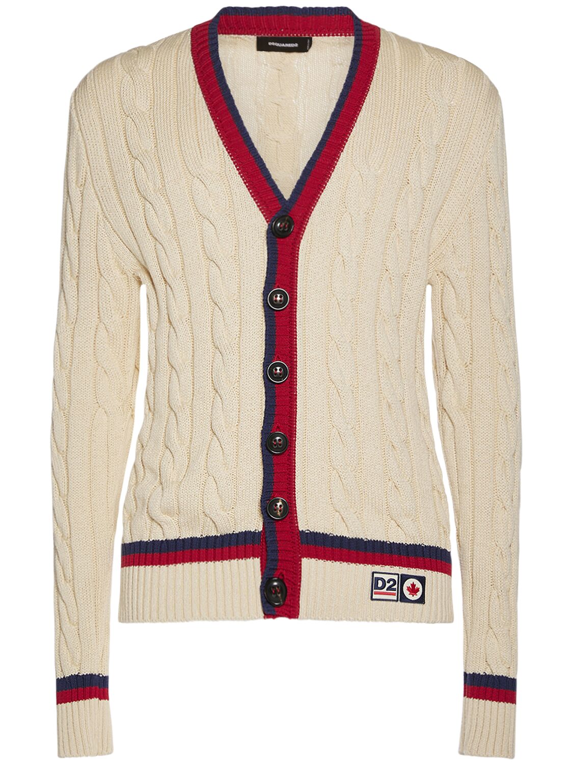 Image of Cotton Cable Knit Cardigan
