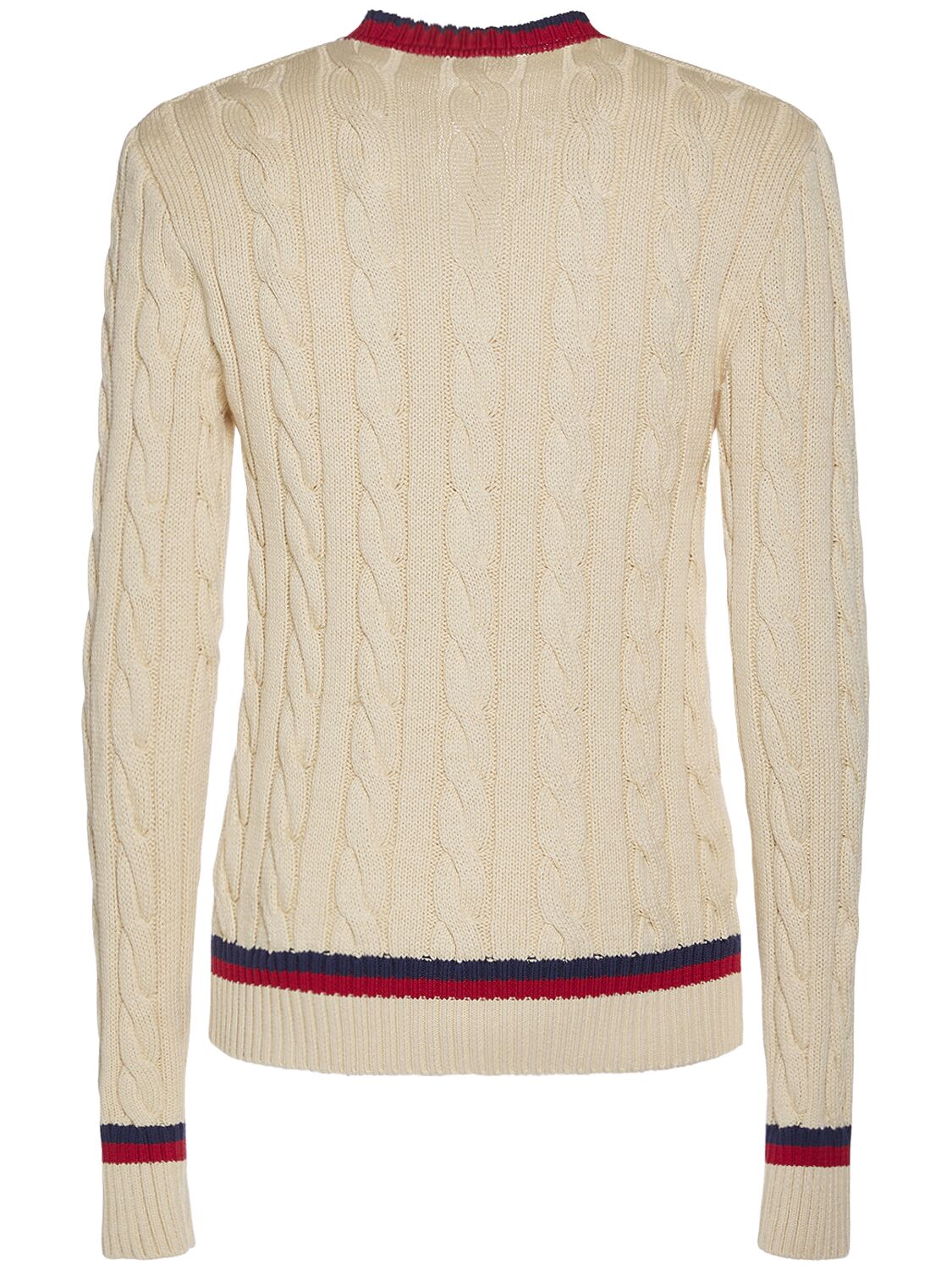 Shop Dsquared2 Cotton Cable Knit Cardigan In Tapioca