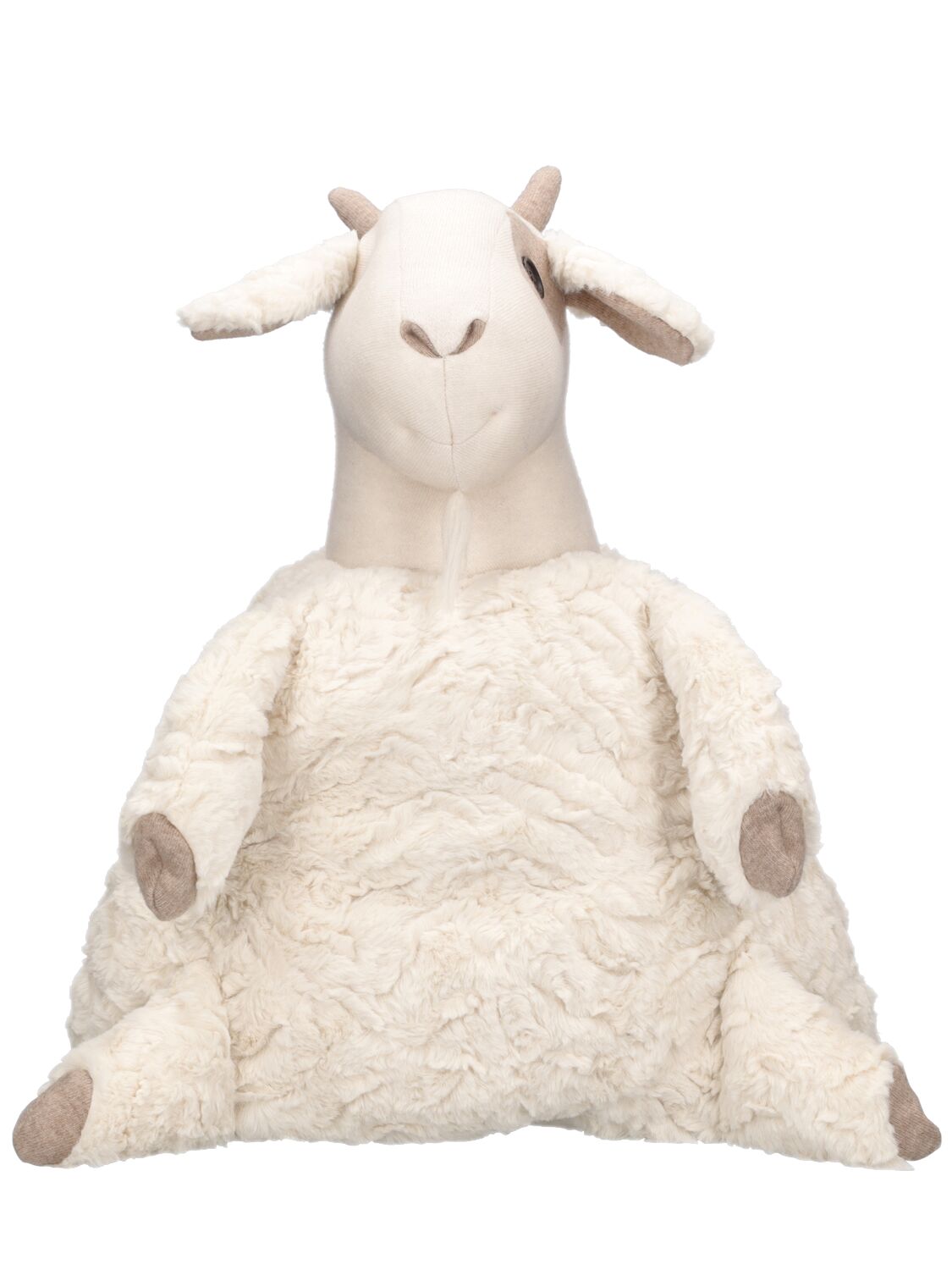 Brunello Cucinelli Kids' Goat Pillow & Pajama Holder In Neutral