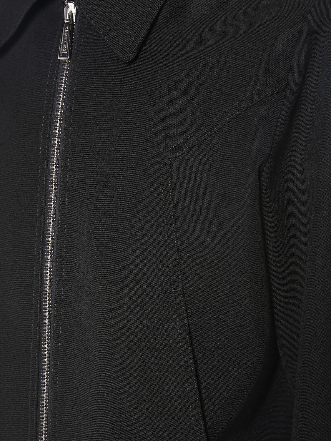 Shop Dsquared2 Wool Blend Zipped Jacket In Black