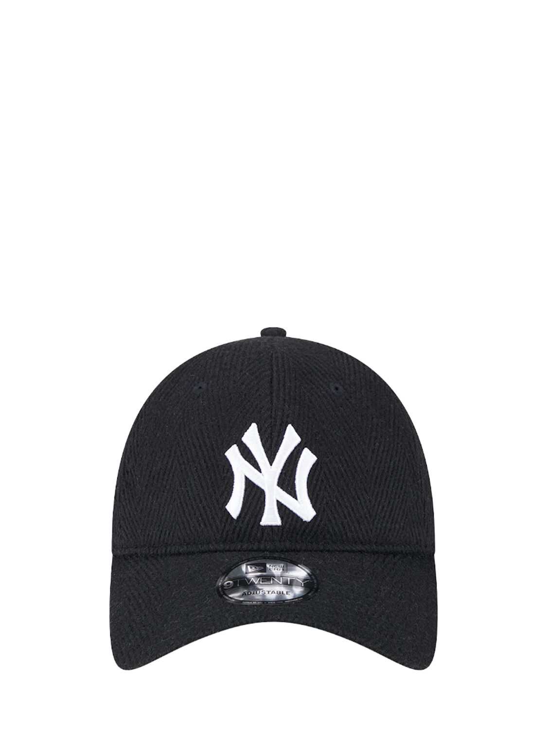 New Era 9twenty New York Yankees Herringbone Hat In Black,white