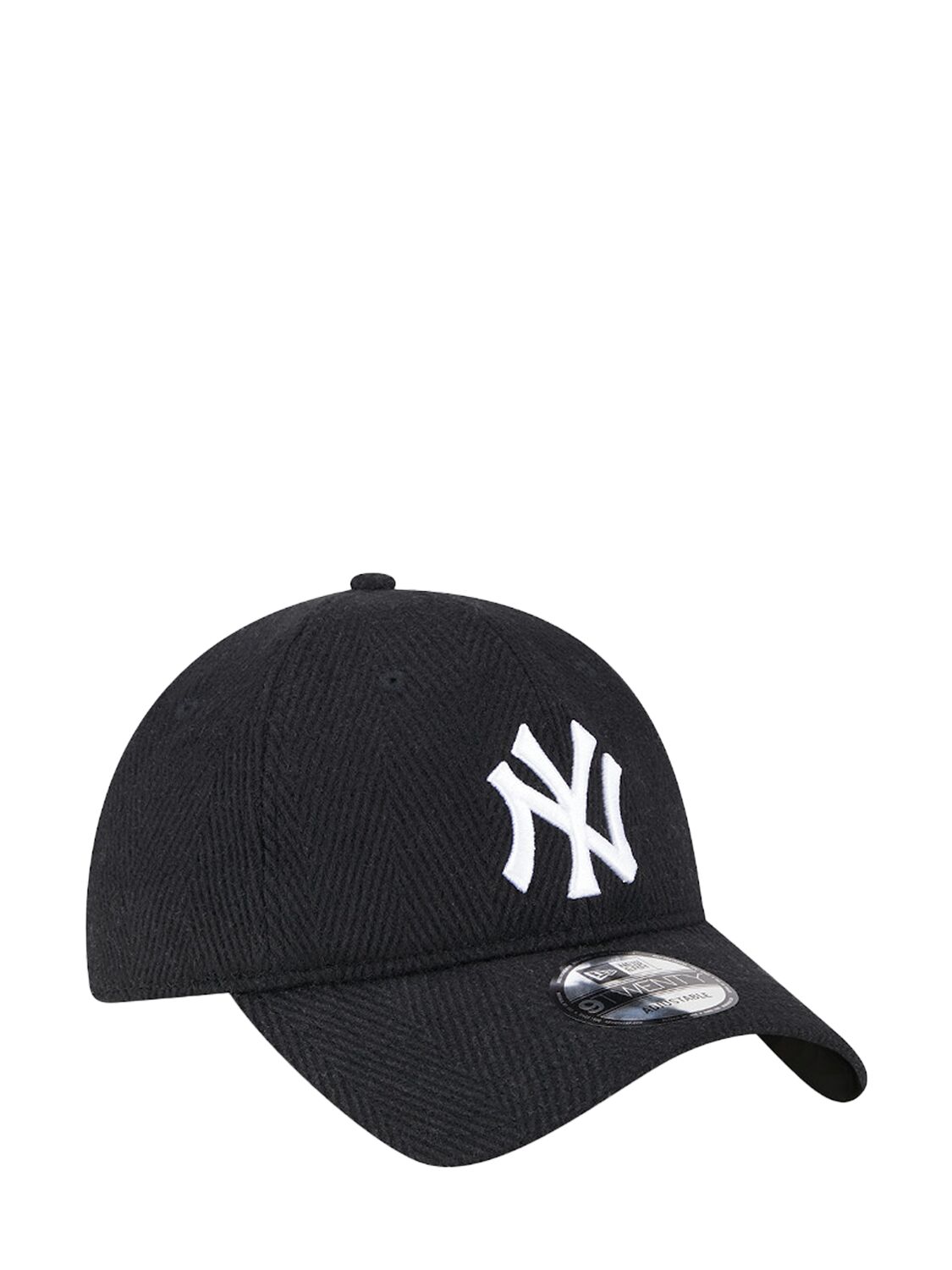 Shop New Era 9twenty New York Yankees Herringbone Hat In Black,white