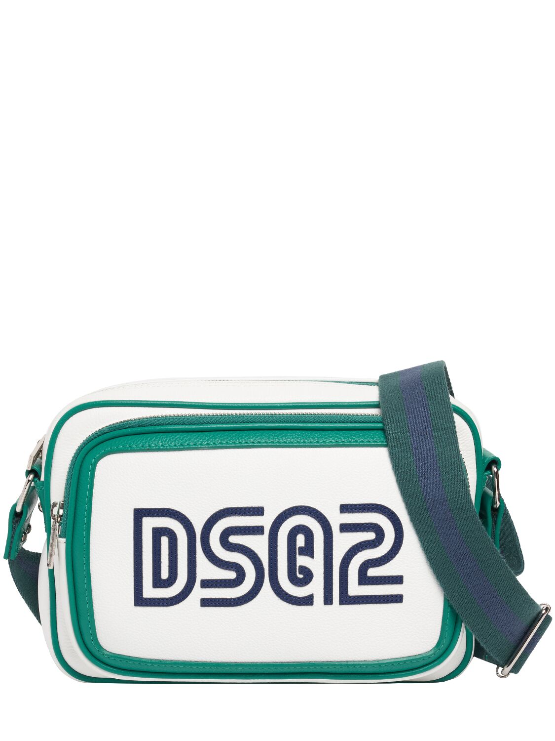 Dsquared2 Spieker Logo Crossbody Bag In White,green