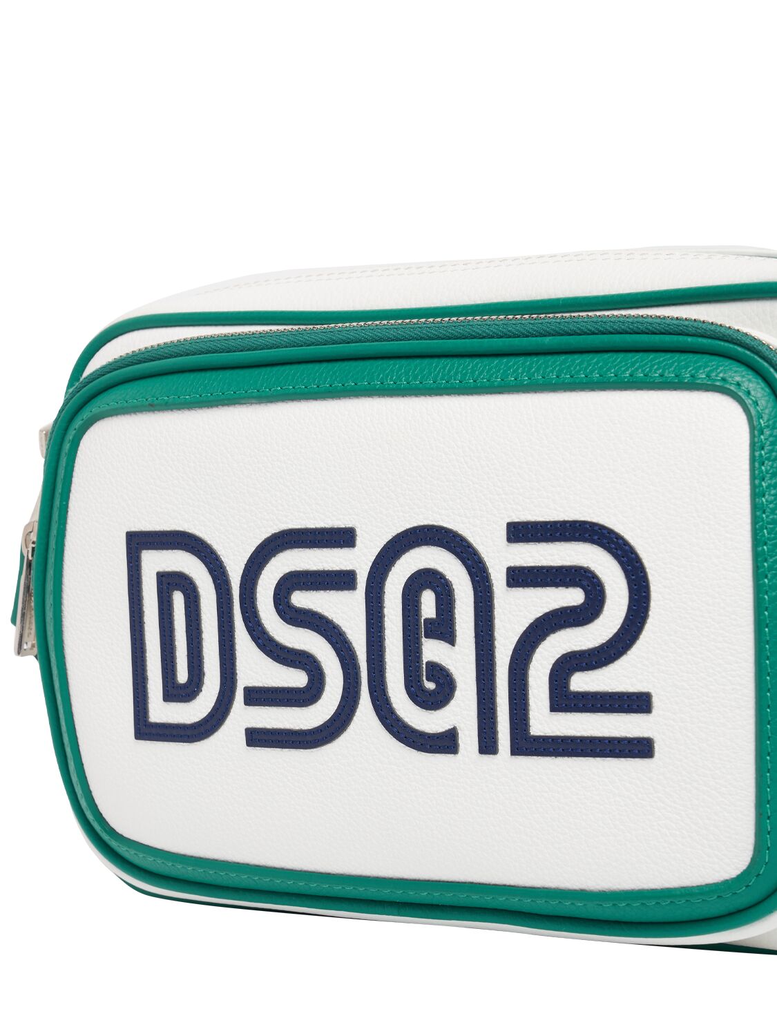 Shop Dsquared2 Spieker Logo Crossbody Bag In White,green