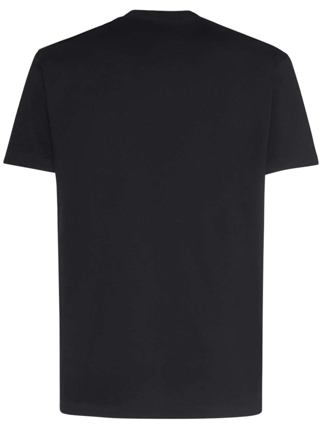 Shop Dsquared2 Canadian Twins Printed Cotton T-shirt In Black