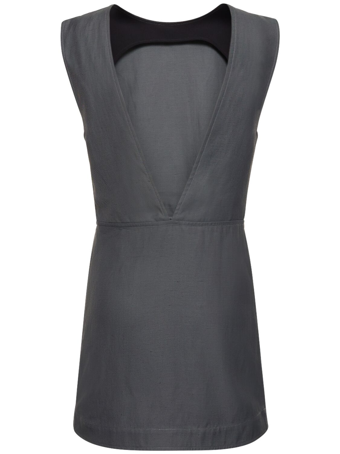 Shop Loulou Studio Hoya Sleeveless Viscose Blend Mini Dress In Grau