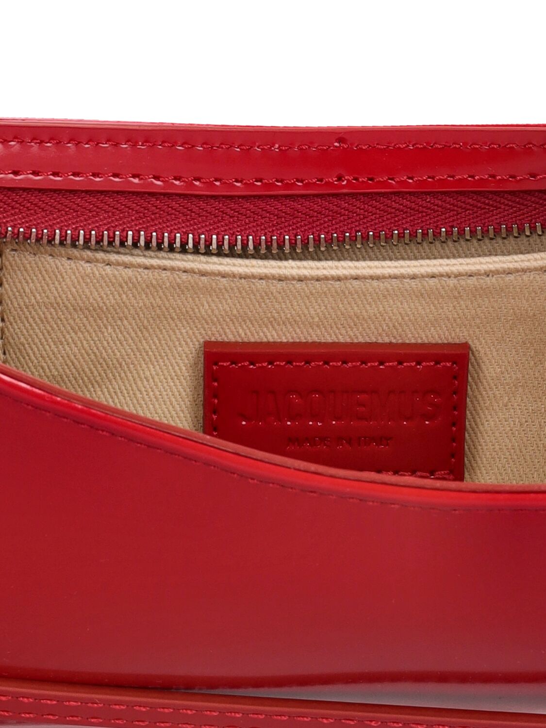 Red Bisou Ceinture polished-leather shoulder bag