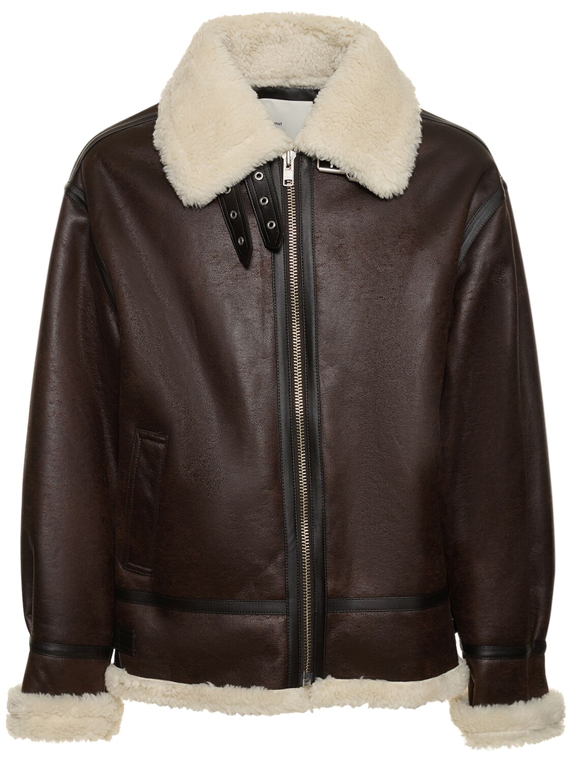 Image of Loose Fit Unisex Shearling Jacket