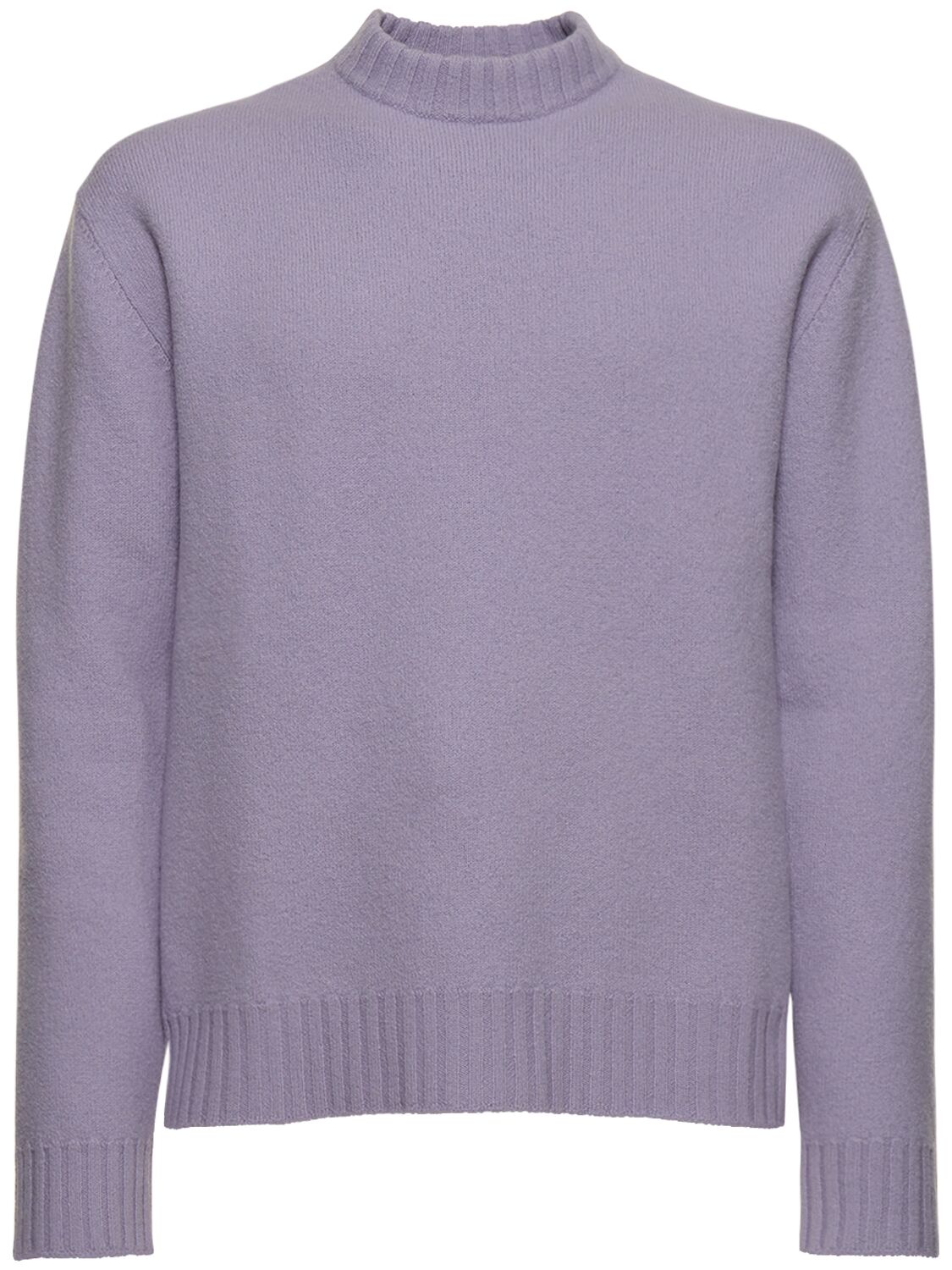 Jil Sander Boiled Wool Sweater In Lilac