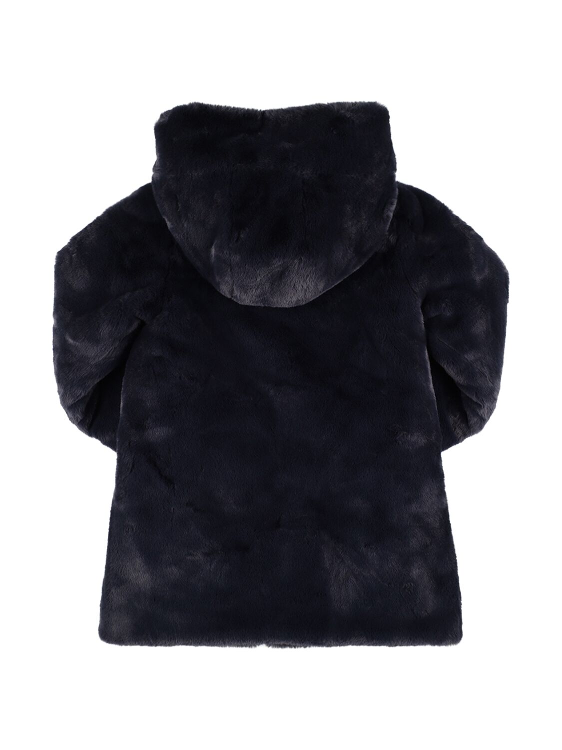 Shop Save The Duck Reversible Faux Fur & Recycled Coat In Navy
