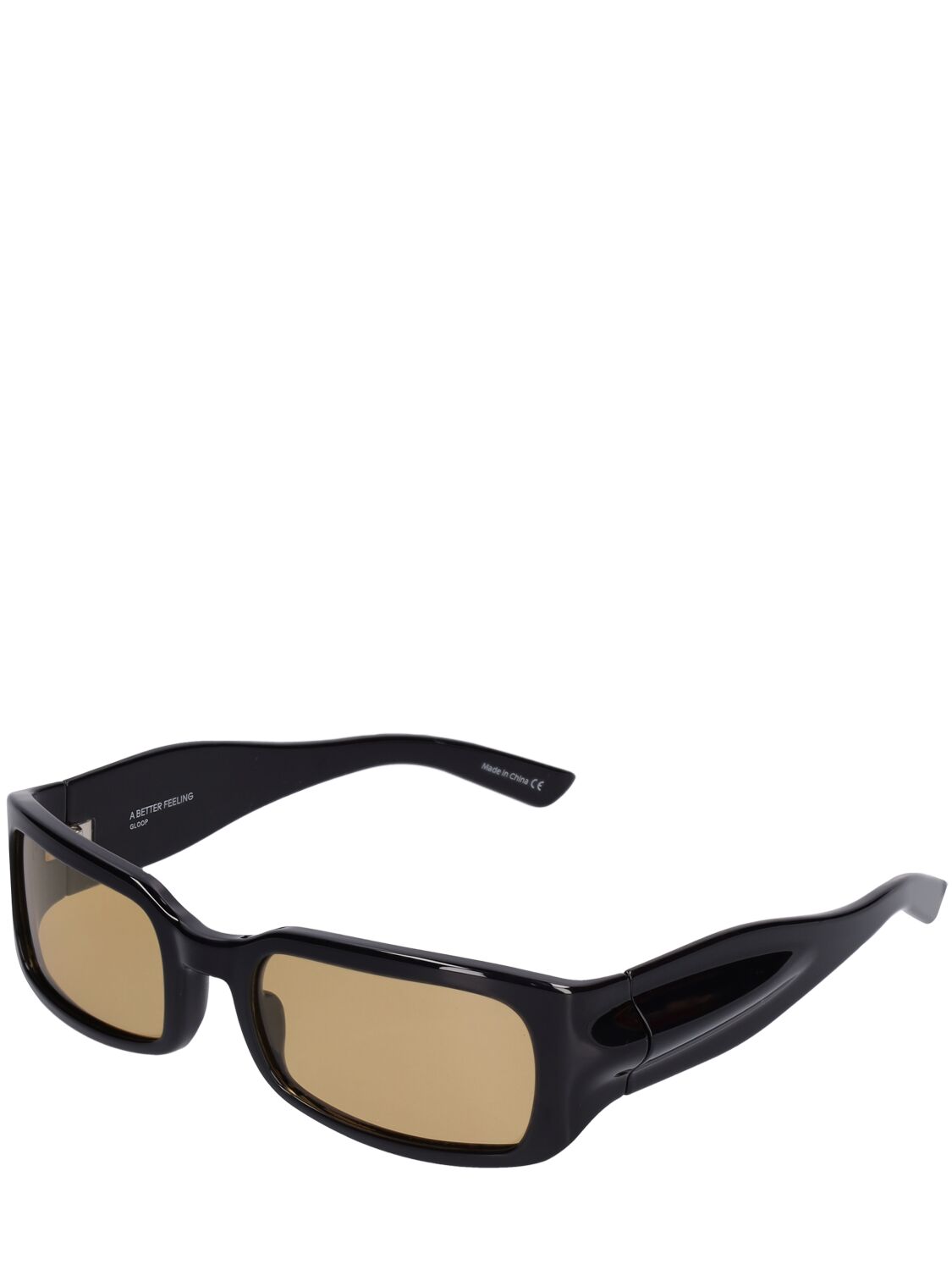 A BETTER FEELING GLOOP BLACK AMBER SUNGLASSES 