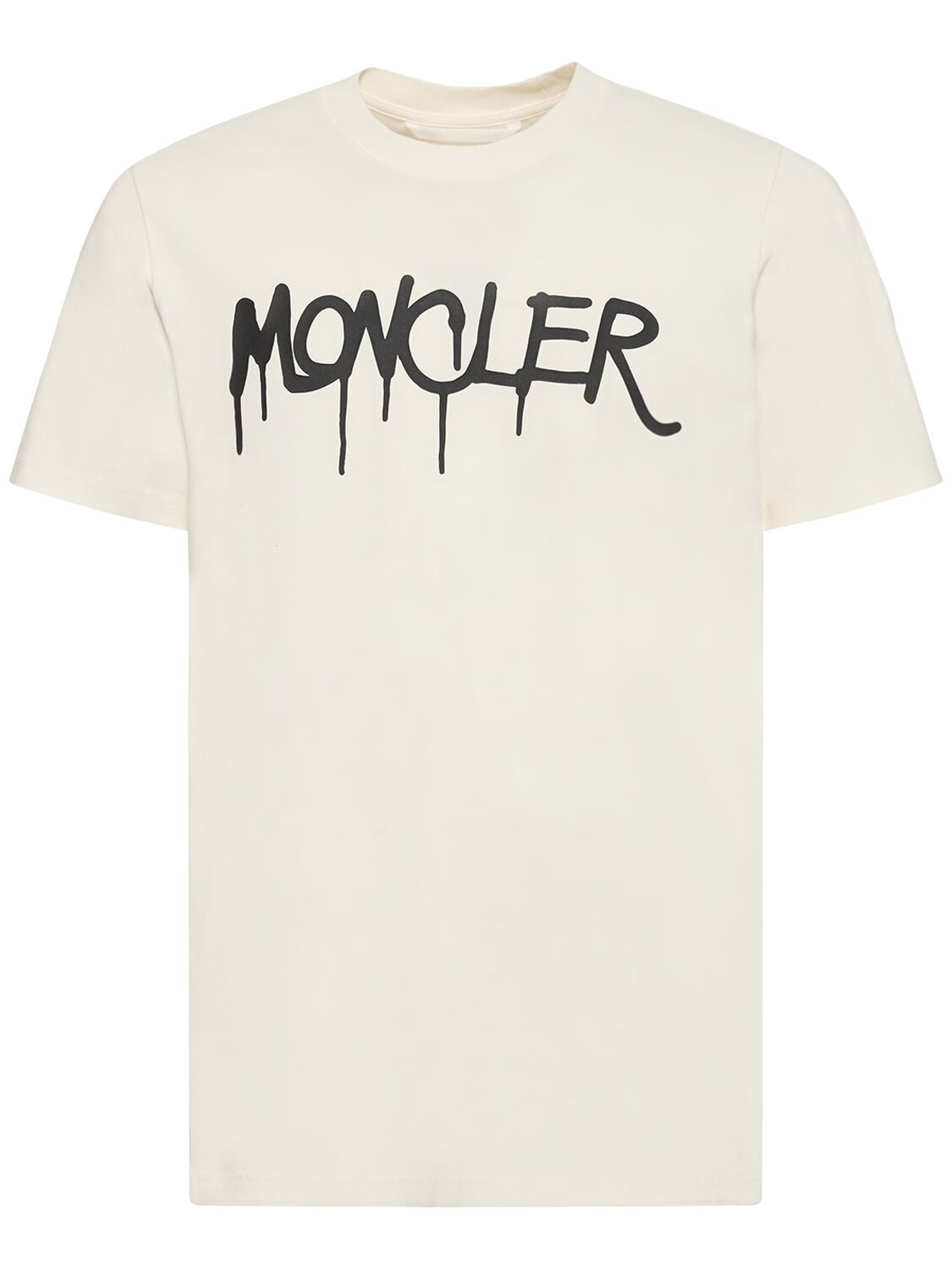 Moncler Logo Detail Heavy Cotton T-shirt In White