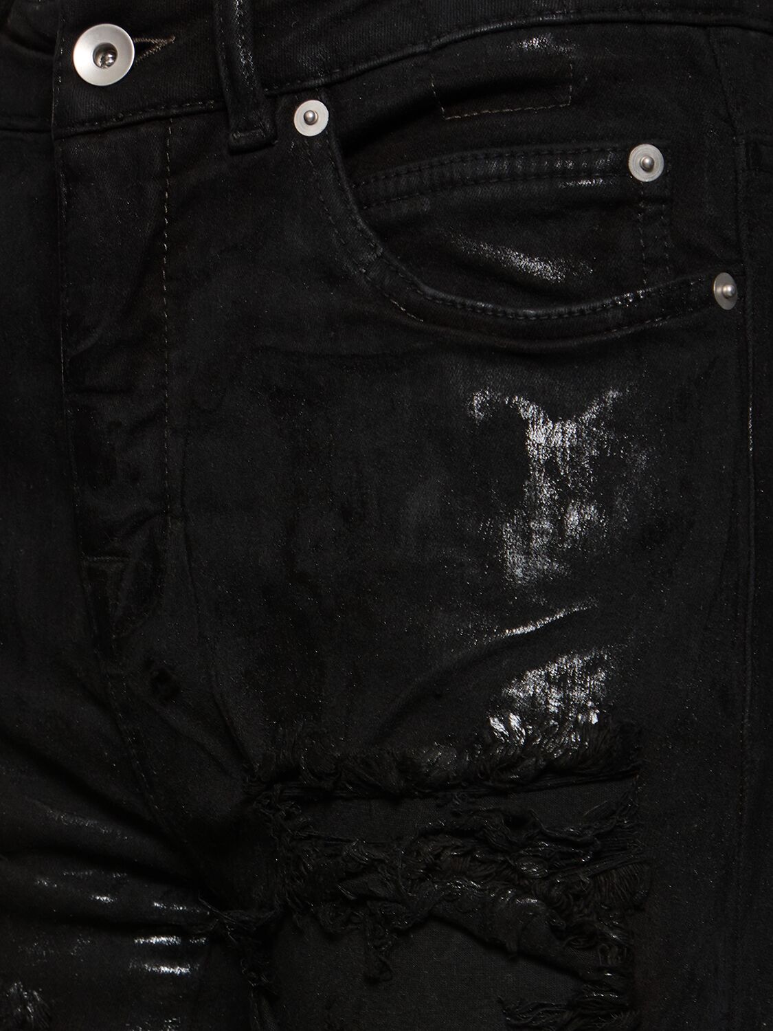 Shop Rick Owens Detroit High Rise Denim Skinny Jeans In Black