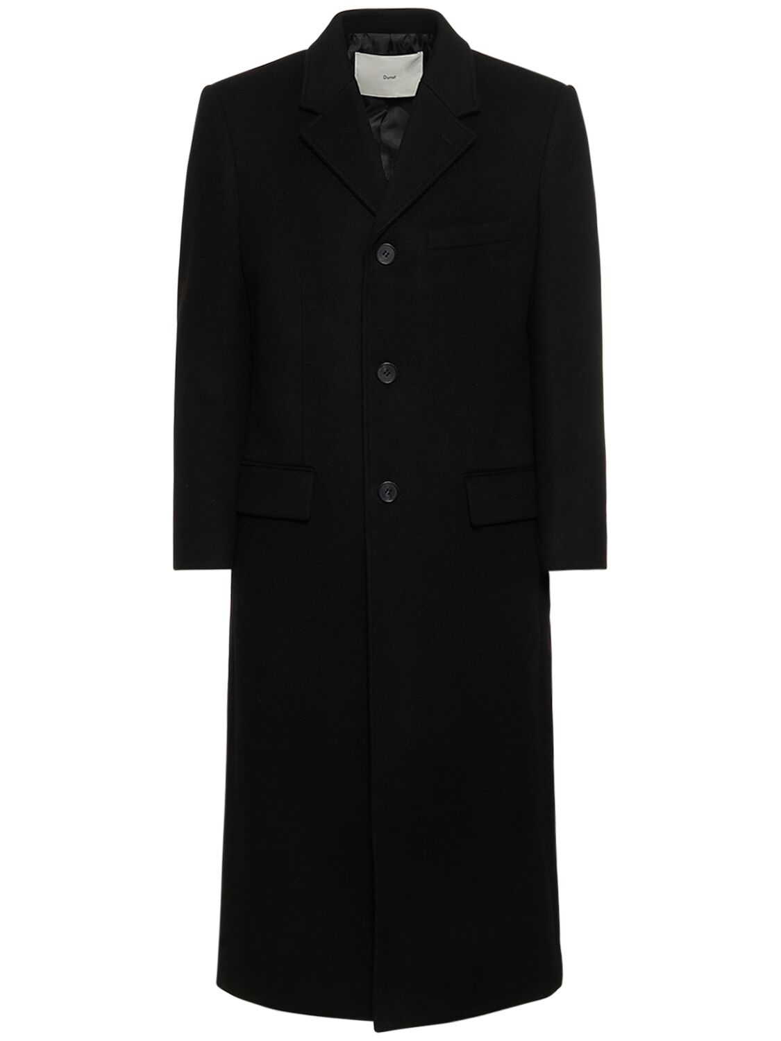 Dunst 3-button Unisex Cashmere Coat In Black