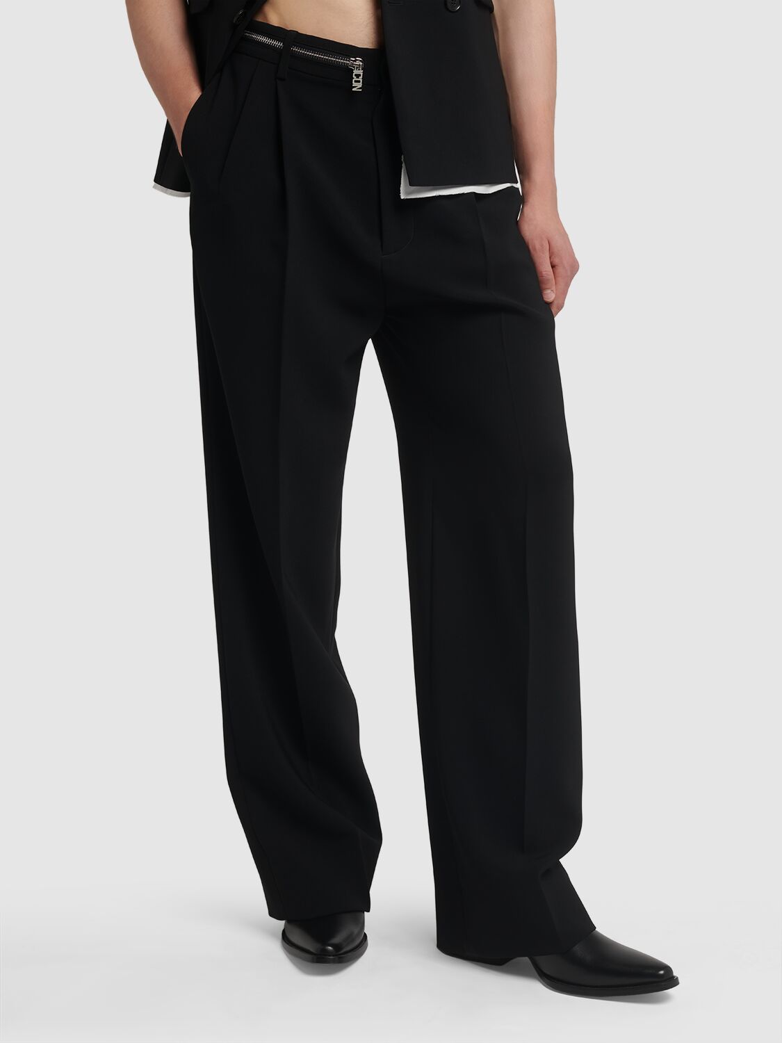 Shop Dsquared2 Icon New Orleans Crepe Cady Pants In Black