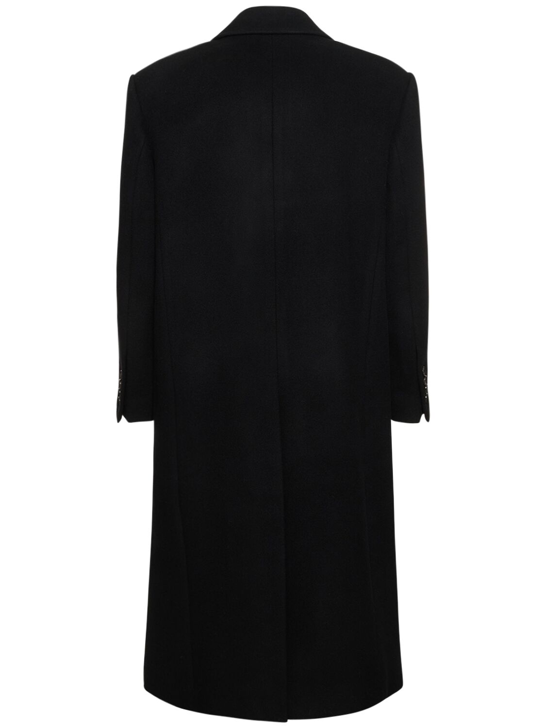 Shop Dunst Unisex Double Breast Wool Coat In Black