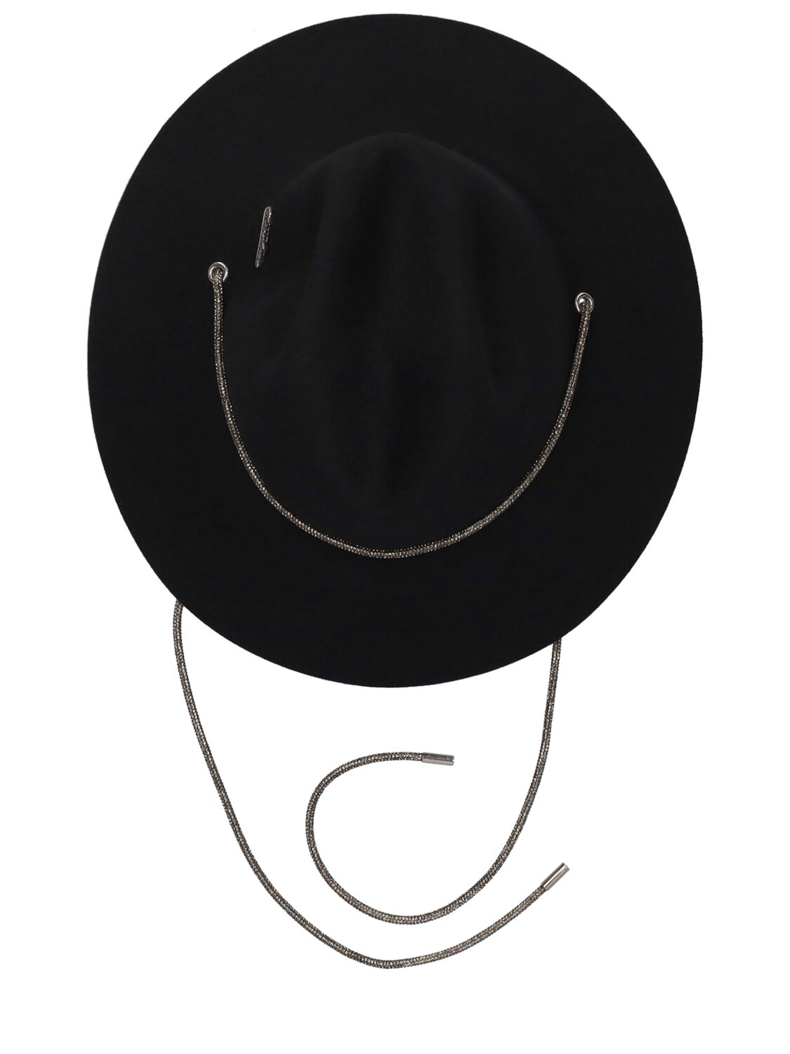 Shop Borsalino Jo Embellished Felt Hat In Black