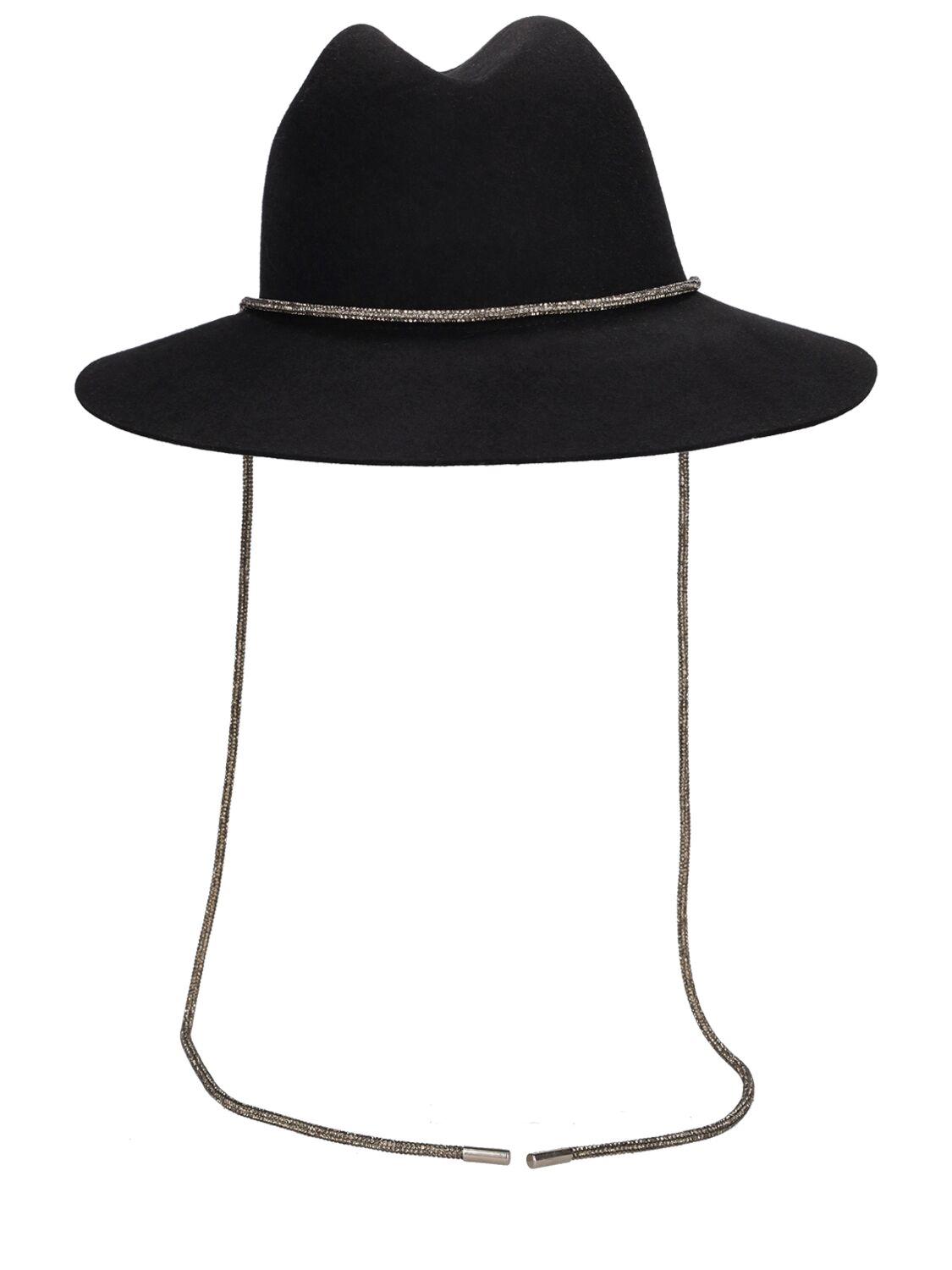 Borsalino Jo Embellished Felt Hat In Black