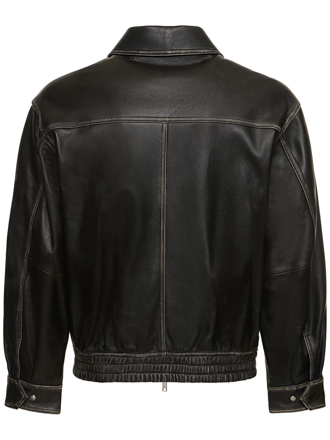 Shop Dunst Unisex Lamb Leather Jacket In Black
