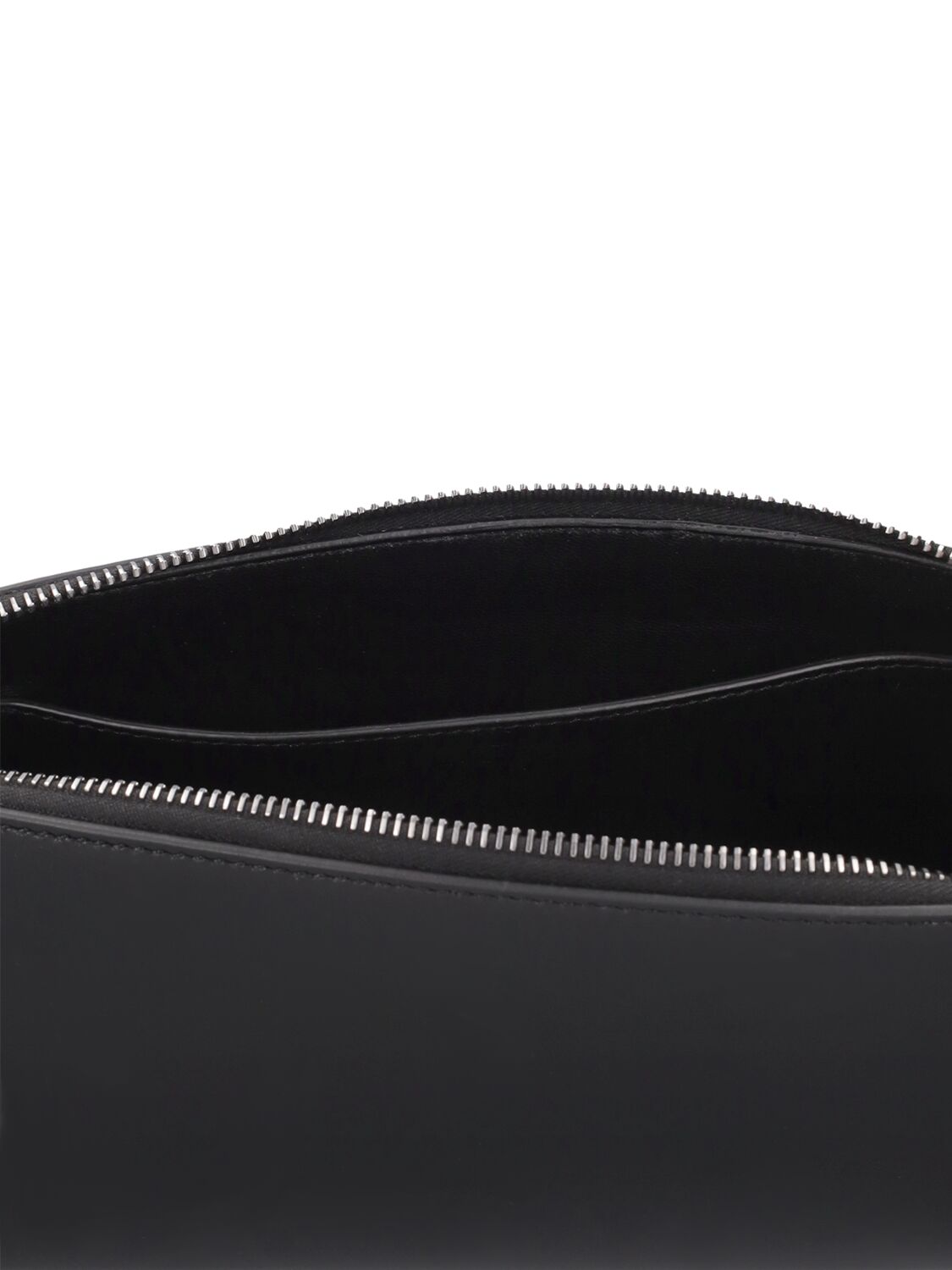 Shop Valentino Rockstud Patent Leather Clutch In Black