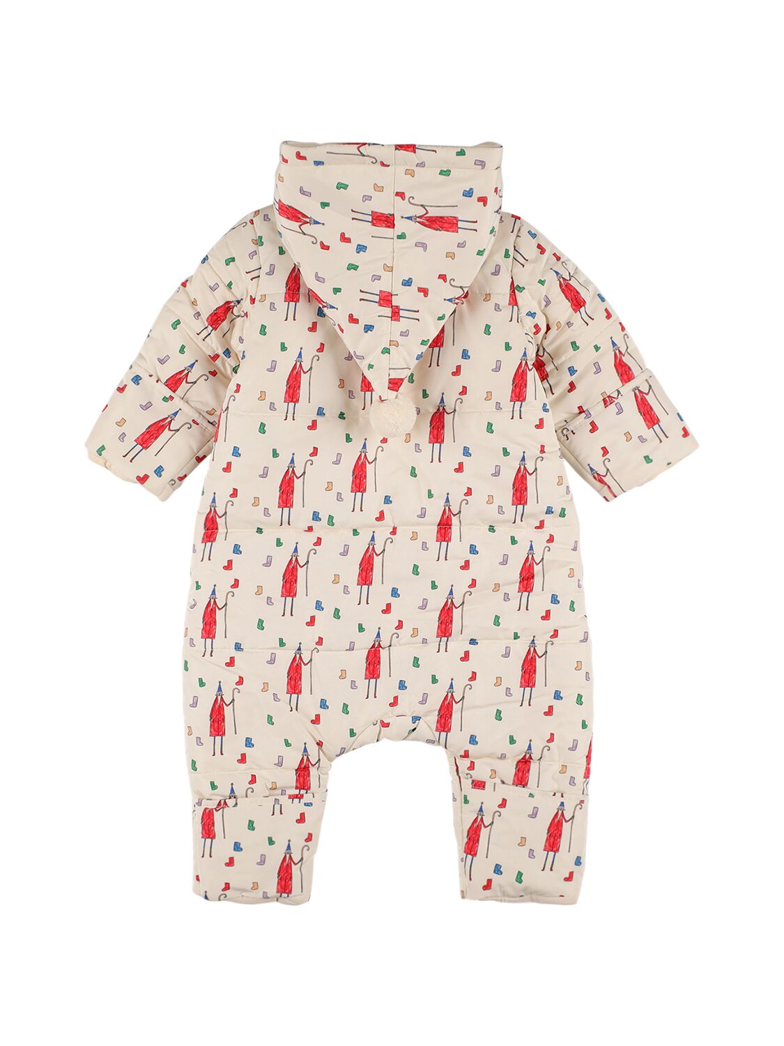 Shop Jellymallow Printed Tech Puffer Snow Romper In White